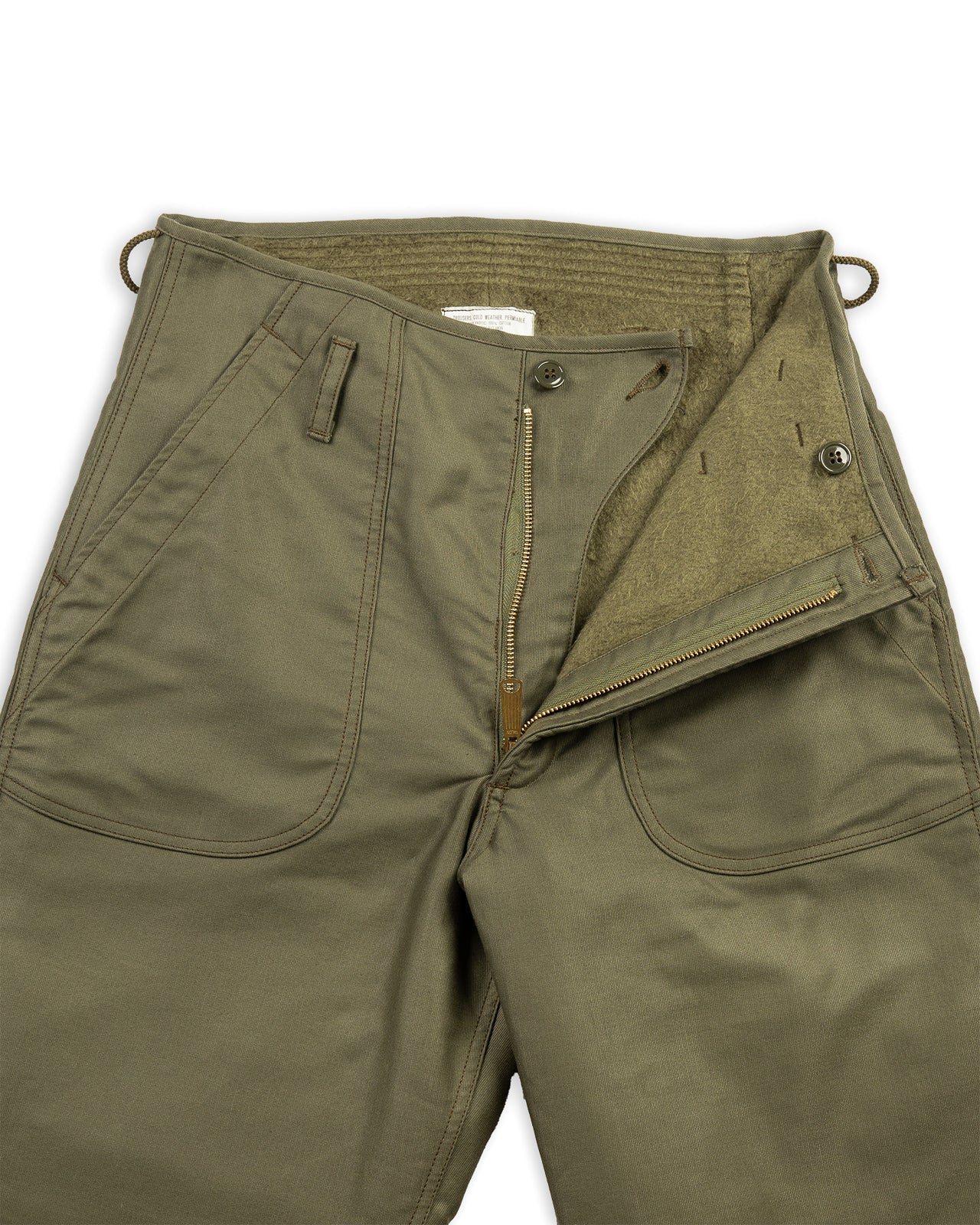 The Real McCoy's U.S.N. A-2 Deck Trousers - Olive - Standard & Strange
