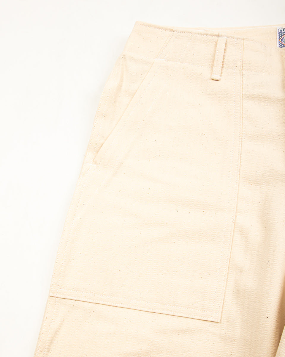 The Real McCoy's Utility Trousers / White HBT - Ecru - Standard & Strange