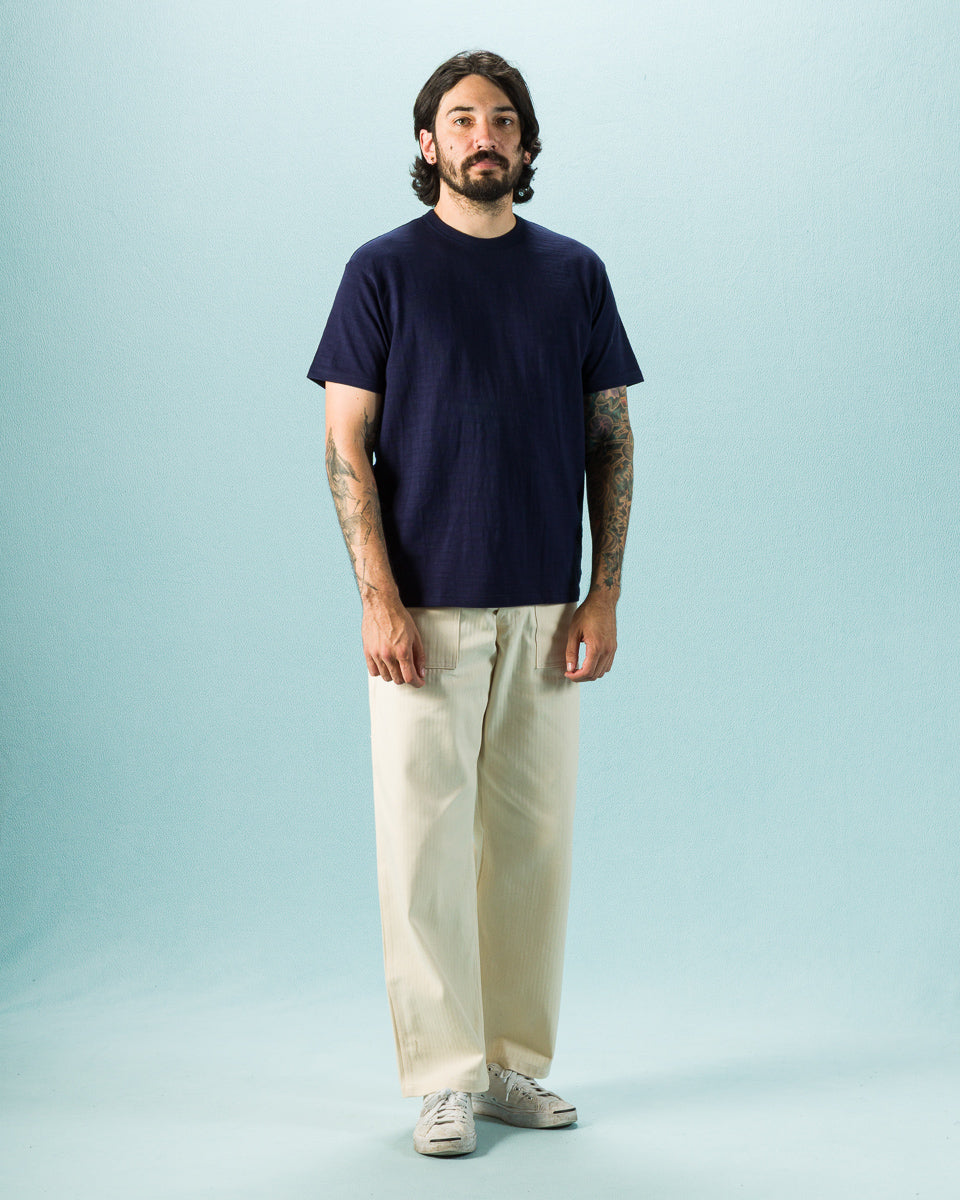 The Real McCoy's Utility Trousers / White HBT - Ecru - Standard & Strange