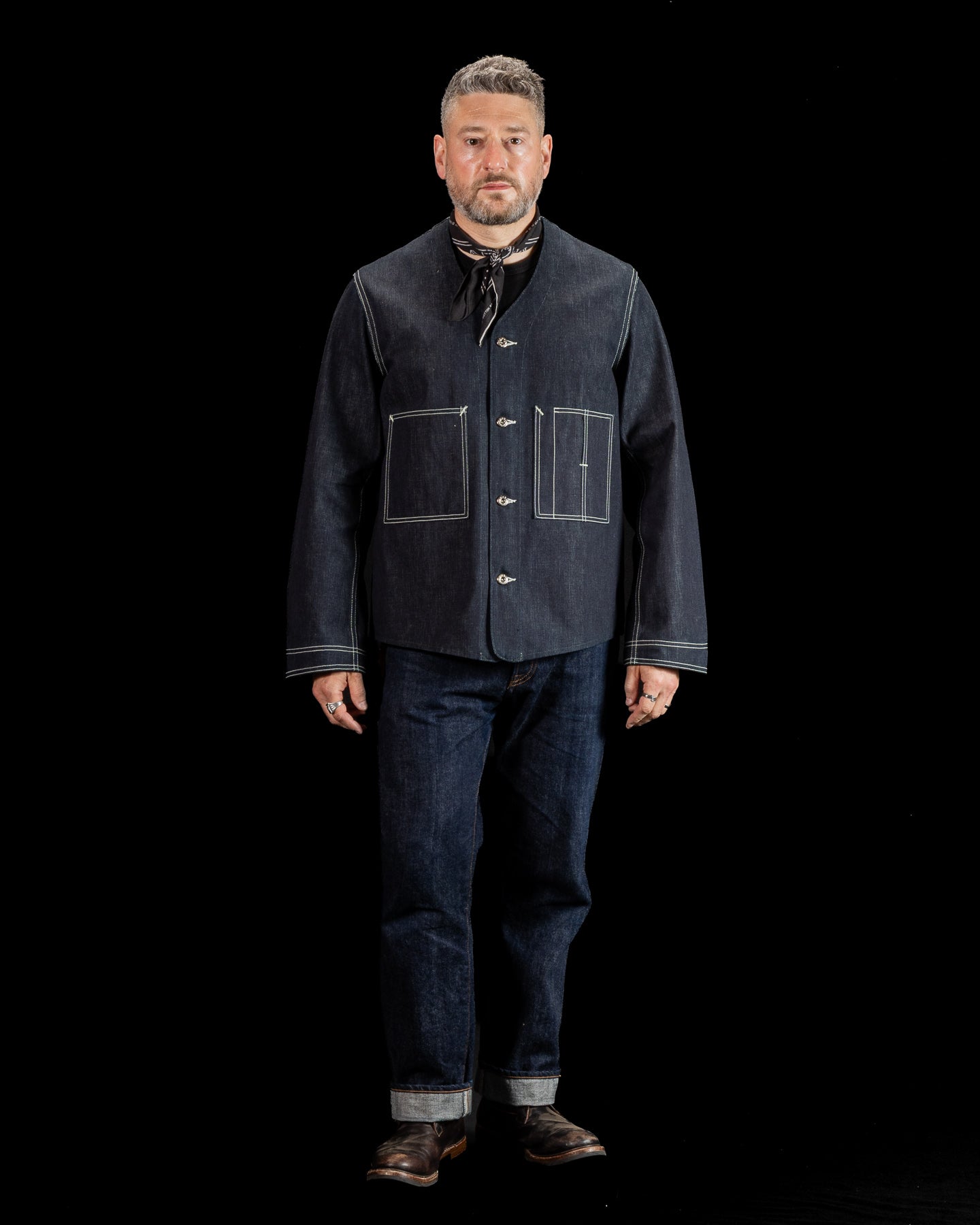 WWII Denim Engineer Coat - Indigo