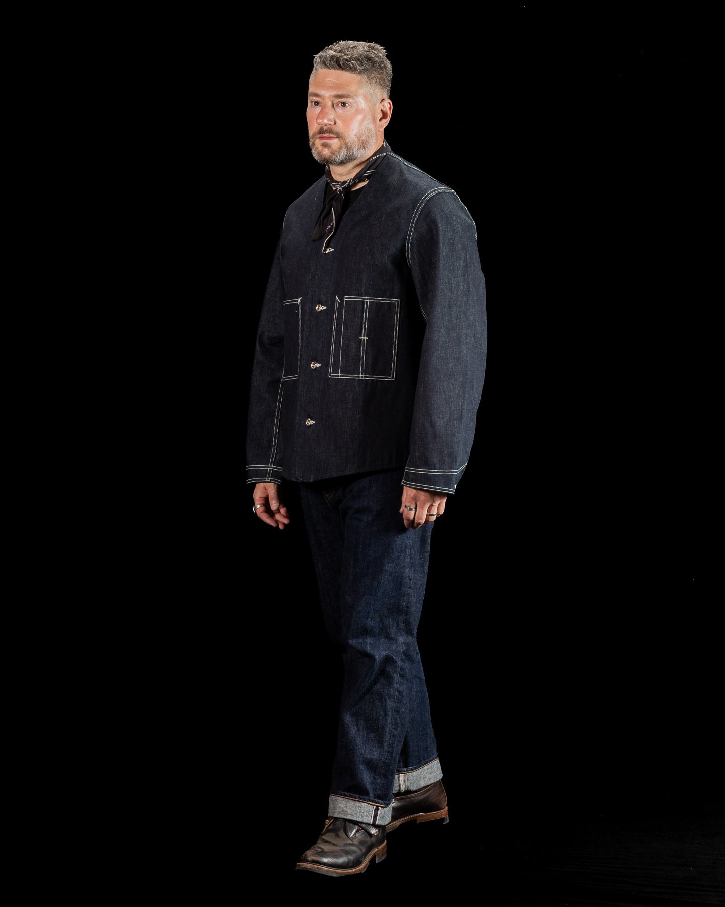 WWII Denim Engineer Coat - Indigo