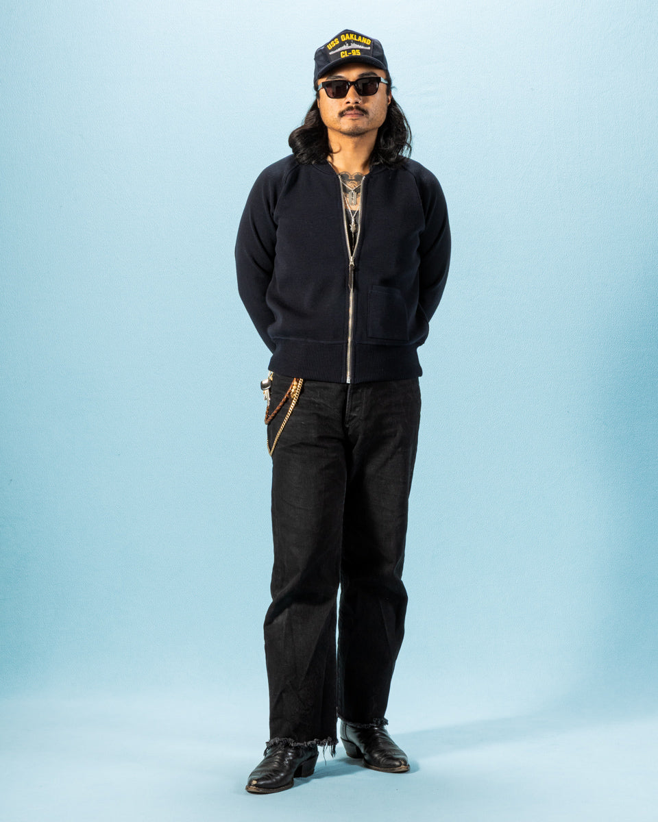 The Real McCoy's Winter Aviation Sweater - Navy - Standard & Strange