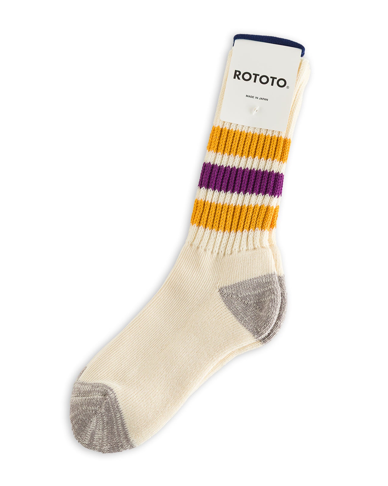 Coarse Ribbed Old School Socks - Yellow/Purple – Standard & Strange