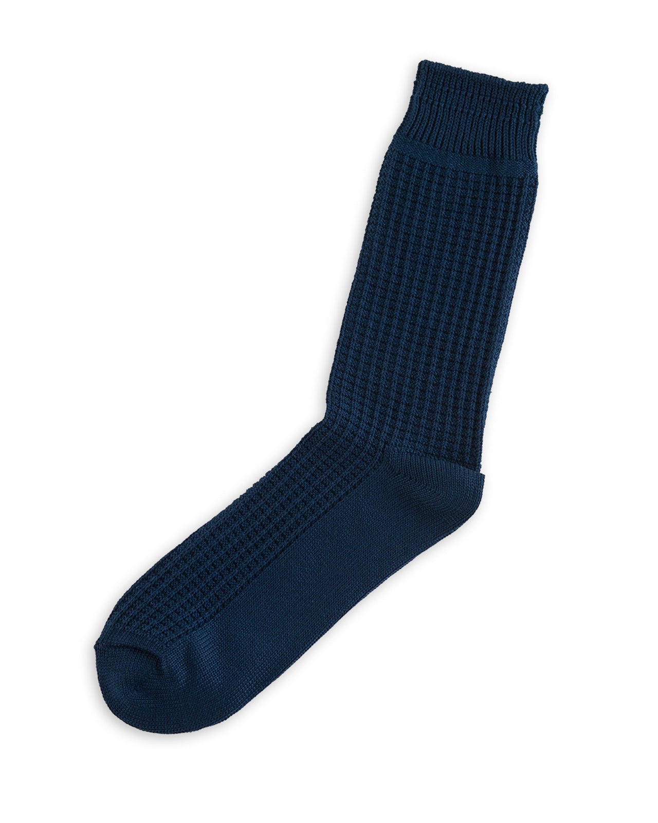 RoToTo Cotton Waffle Socks - Dull Blue - Standard & Strange
