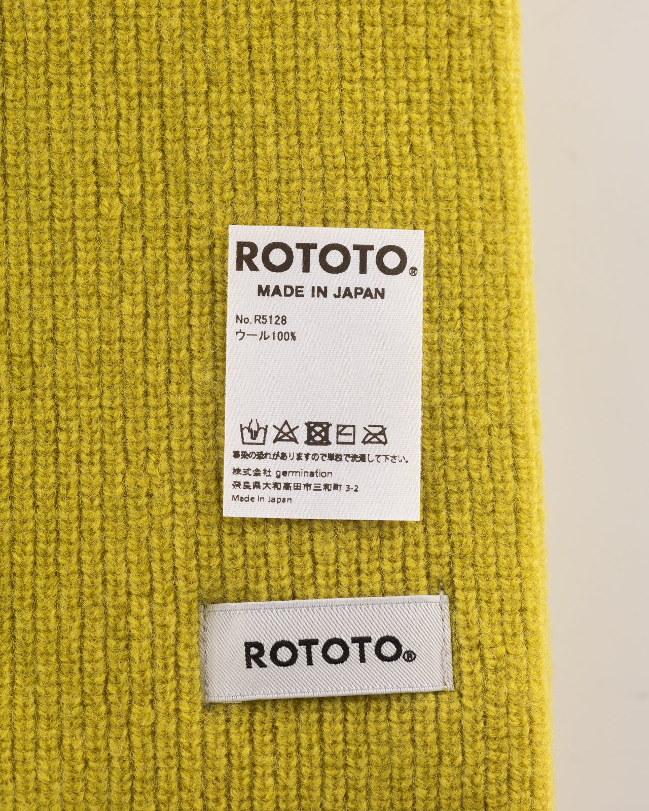 RoToTo Merino Lambswool Sock Knit Scarf - Lime - Standard & Strange