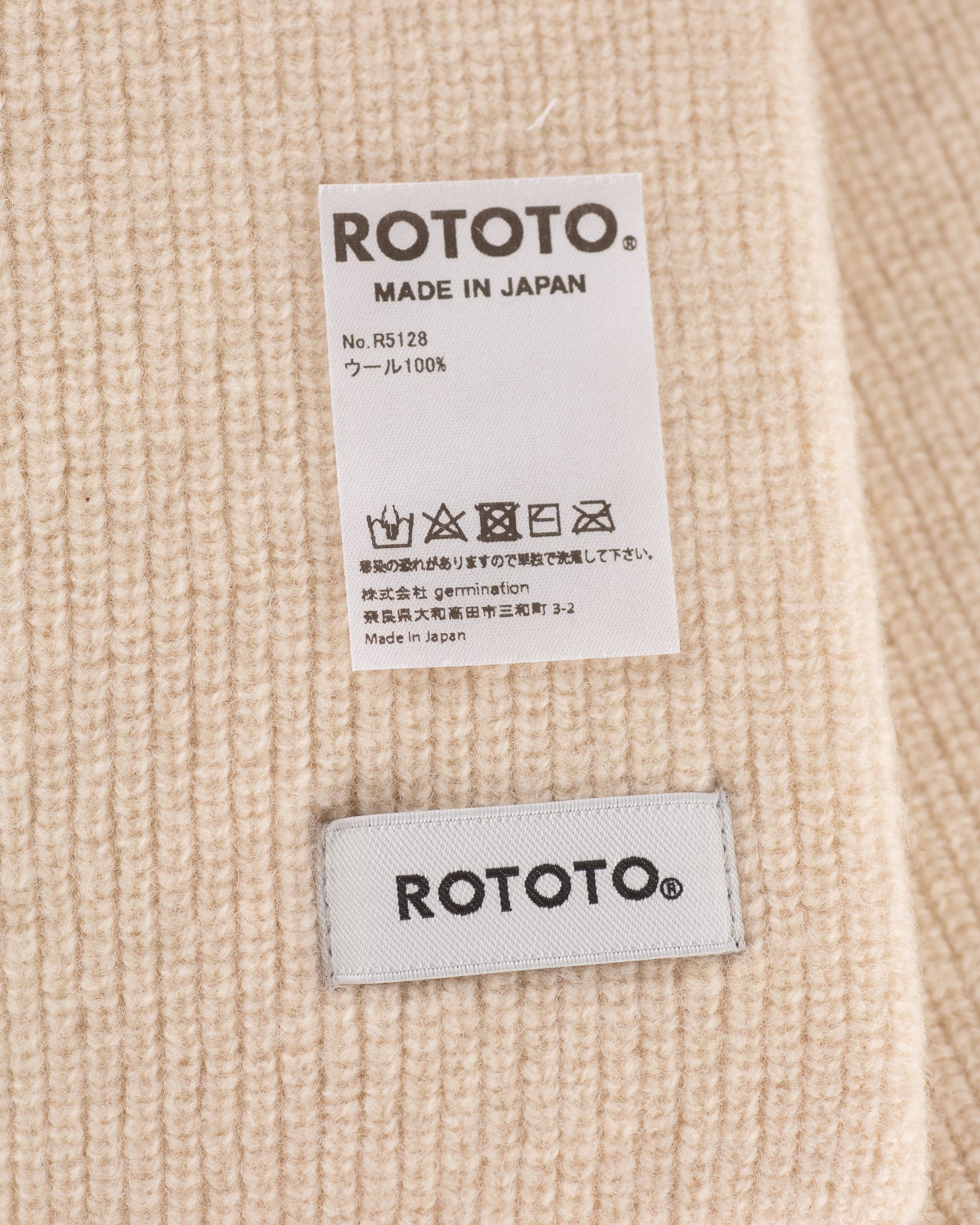 RoToTo Merino Lambswool Sock Knit Scarf - Off White - Standard & Strange