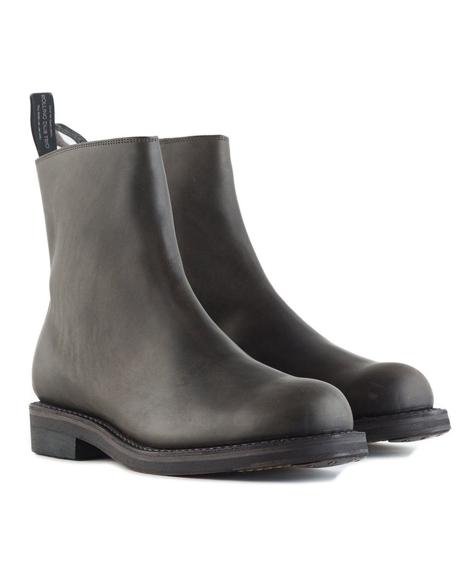 Rolling Dub Trio Casper Side Zip Boot - Gray Guidi Calf - Standard & Strange