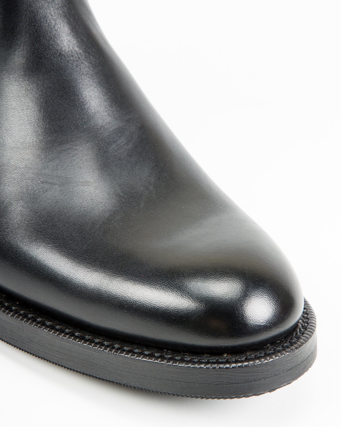 Rolling Dub Trio Gleaners Side Zip Boots - Black Japanese Box Calf - Standard & Strange