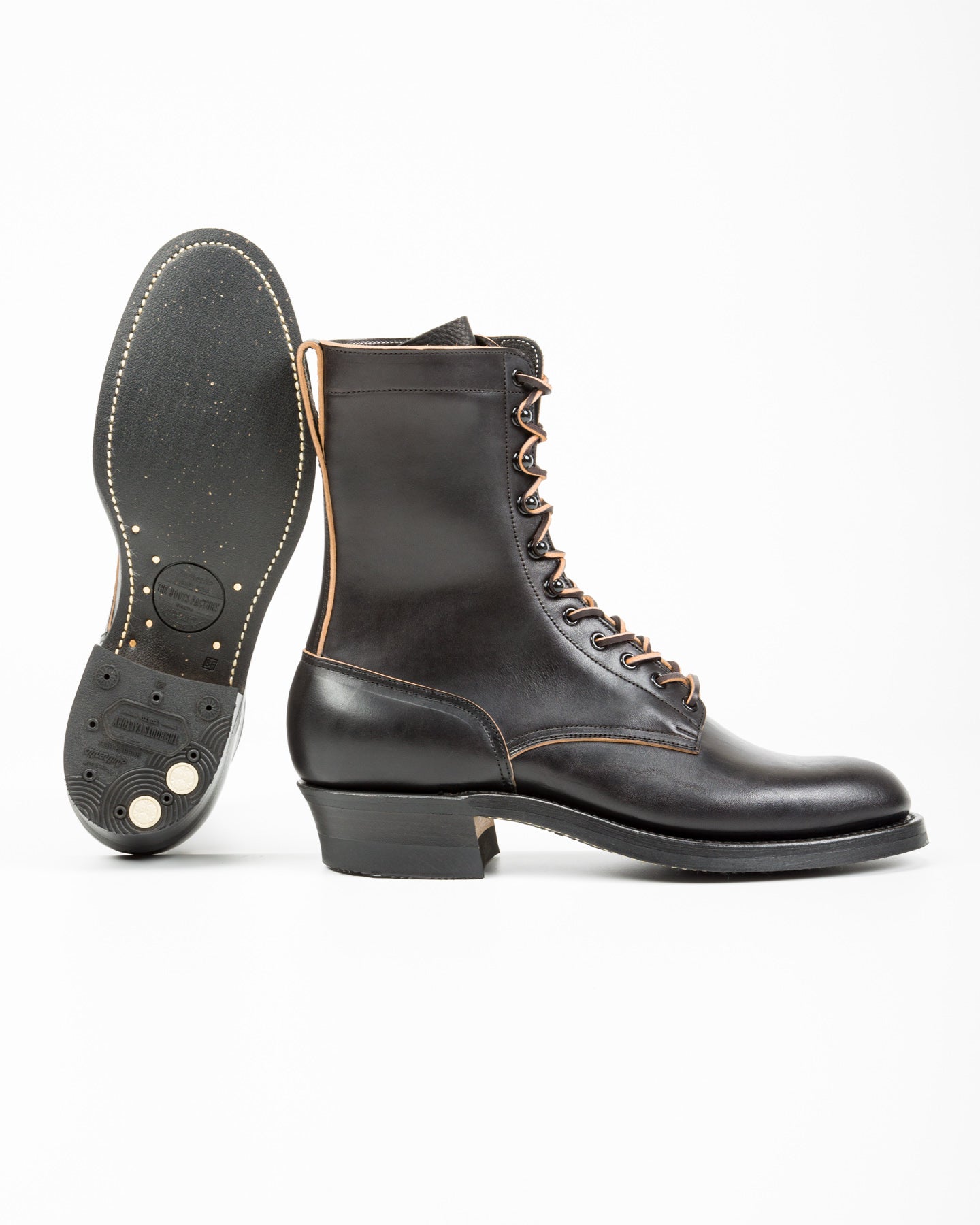 Rolling Dub Trio Griffin 8.5" Plain Toe Boots - Black Horsebutt - Standard & Strange