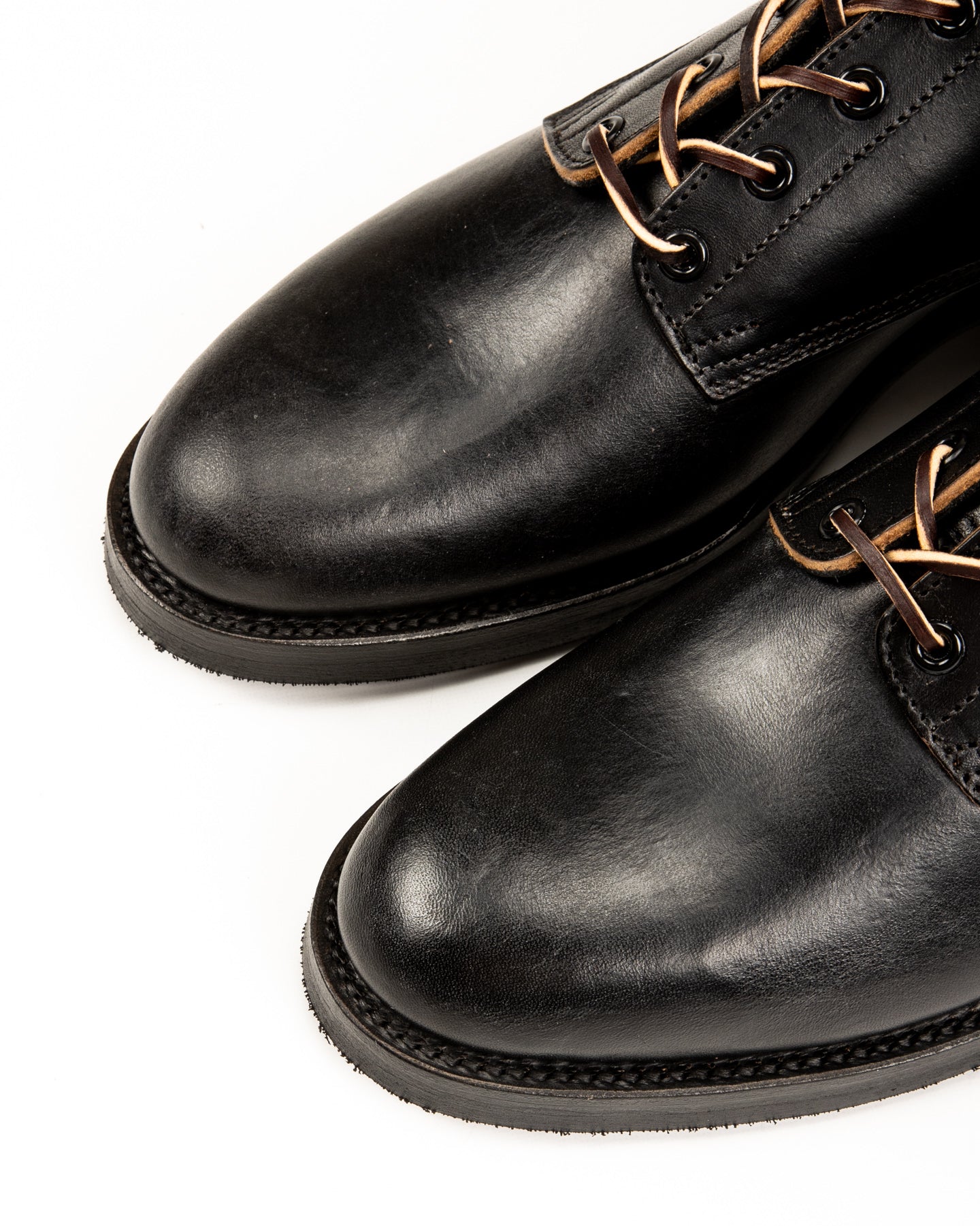 Griffin Plain Toe Boots - Black Horsebutt