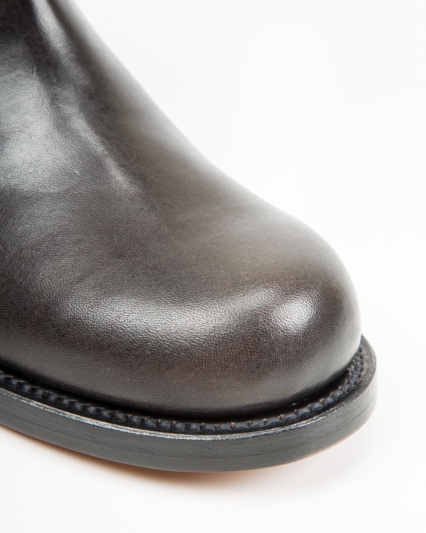 Rolling Dub Trio Rottweiler Riding Boots - Black & Brown Horsehide - Standard & Strange