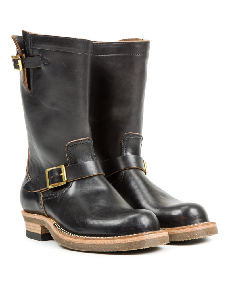 Rolling Dub Trio Roots Engineer Boots - Black Horsebutt - Standard & Strange