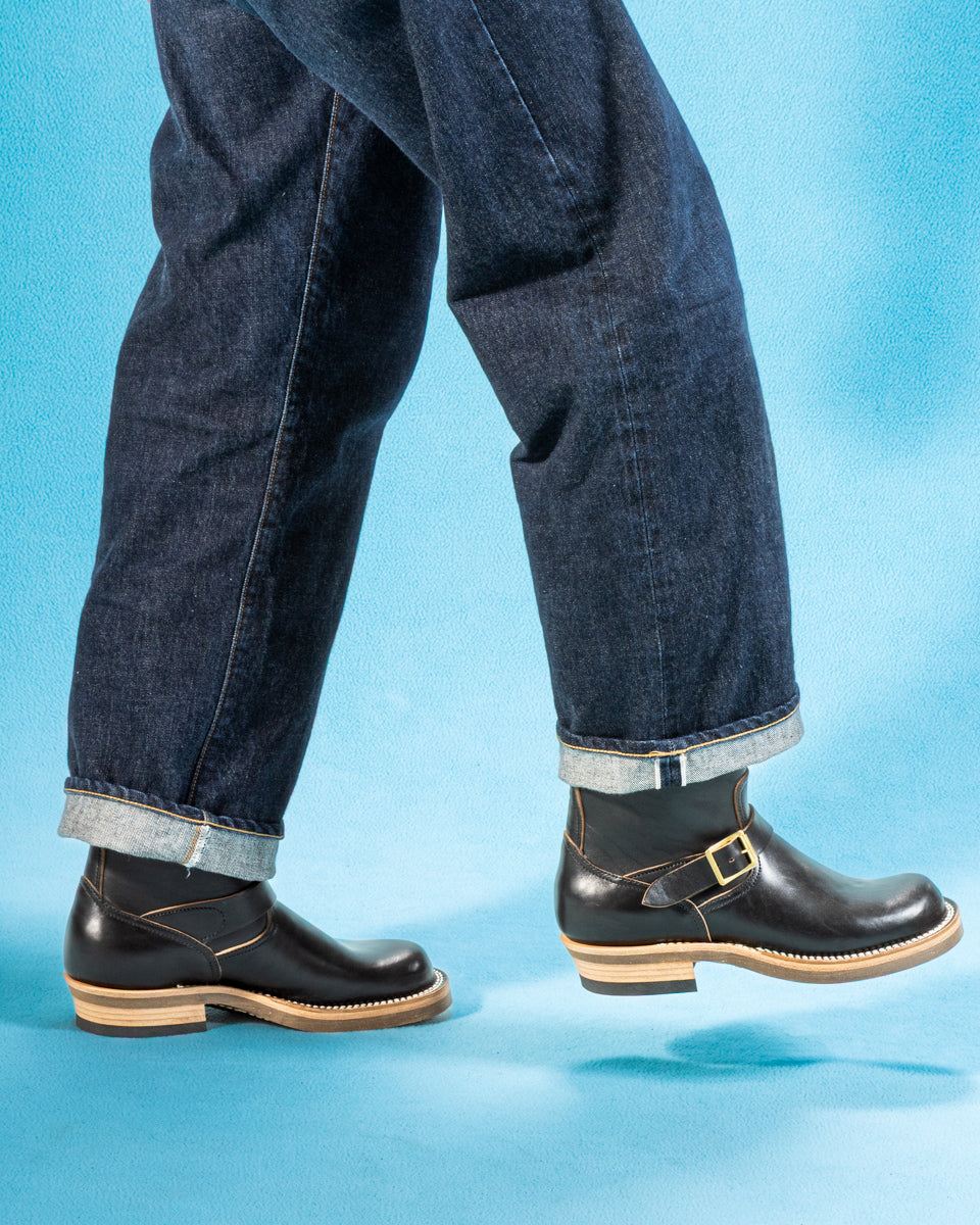 Rolling Dub Trio Roots Engineer Boots - Black Horsebutt - Standard & Strange