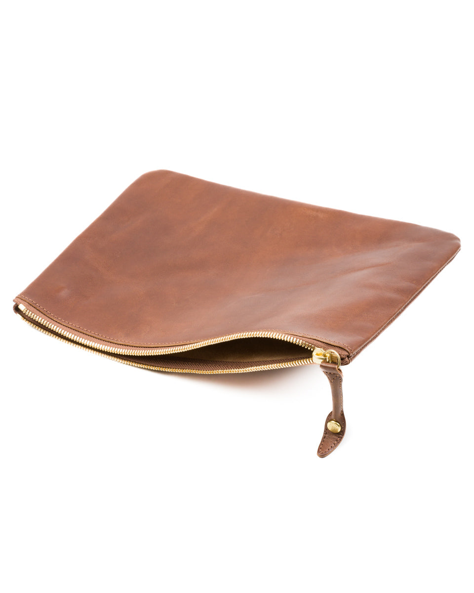 Rolling Dub Trio Square Zip + Snap Pouch - Brown Horse Large - Standard & Strange