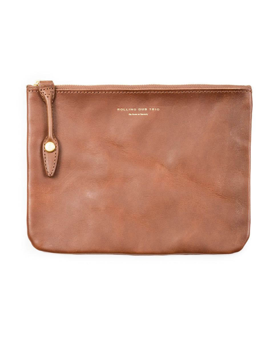 Rolling Dub Trio Square Zip + Snap Pouch - Brown Horse Medium - Standard & Strange