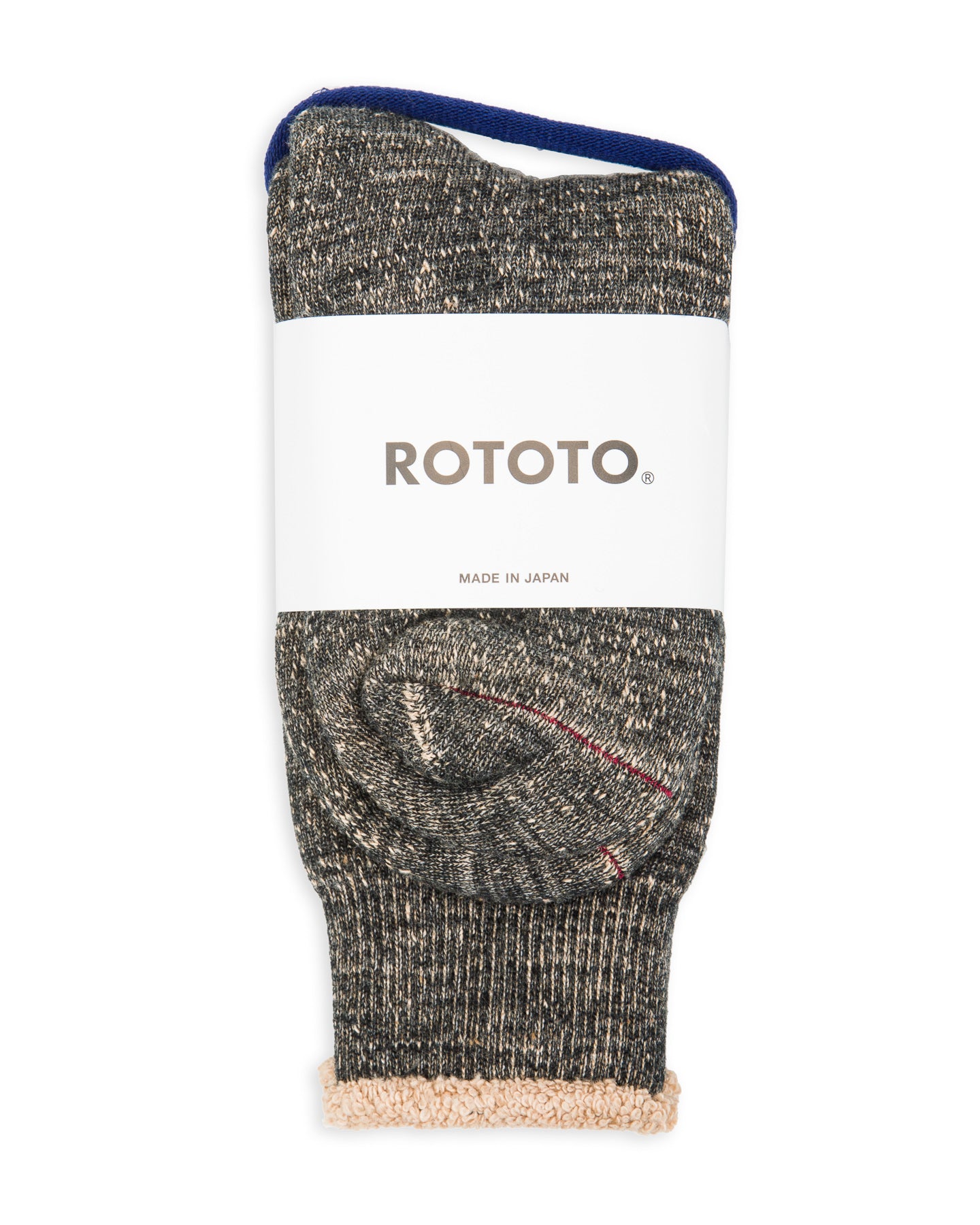 RoToTo Double Face Merino/Organic Cotton Socks - Black/Brown - Standard & Strange
