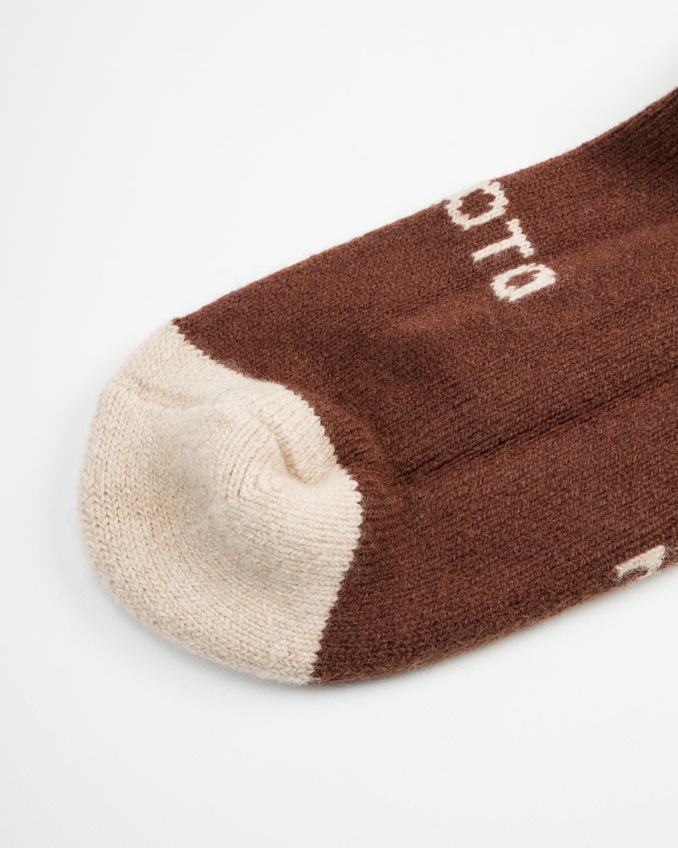 RoToTo Merino Lambswool High Socks - Brown - Standard & Strange