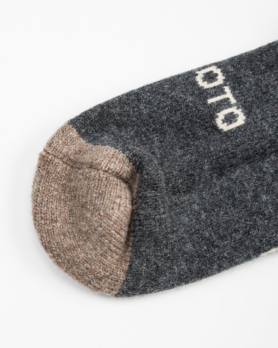 RoToTo Merino Lambswool High Socks - Charcoal - Standard & Strange