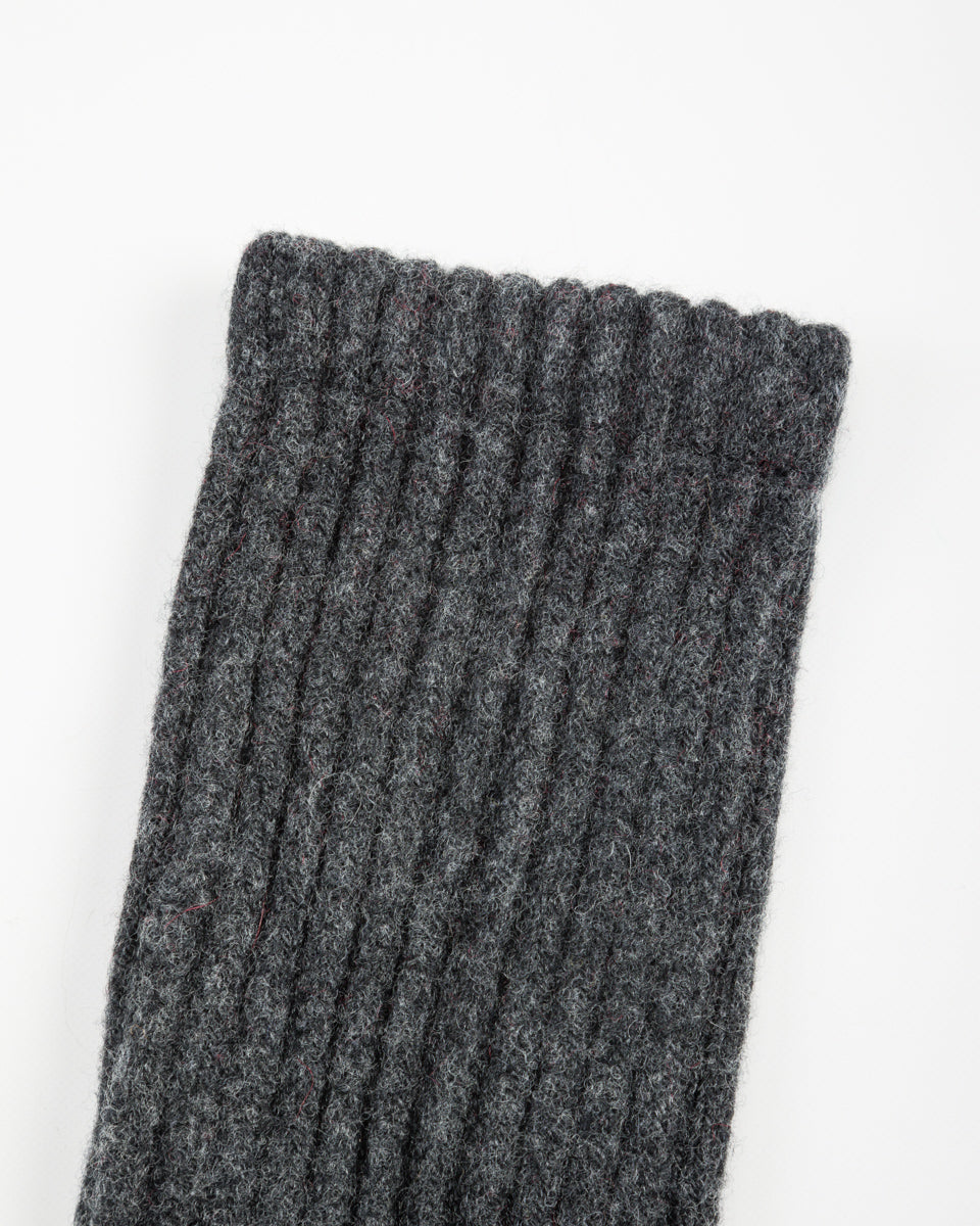 RoToTo Merino Lambswool High Socks - Charcoal - Standard & Strange