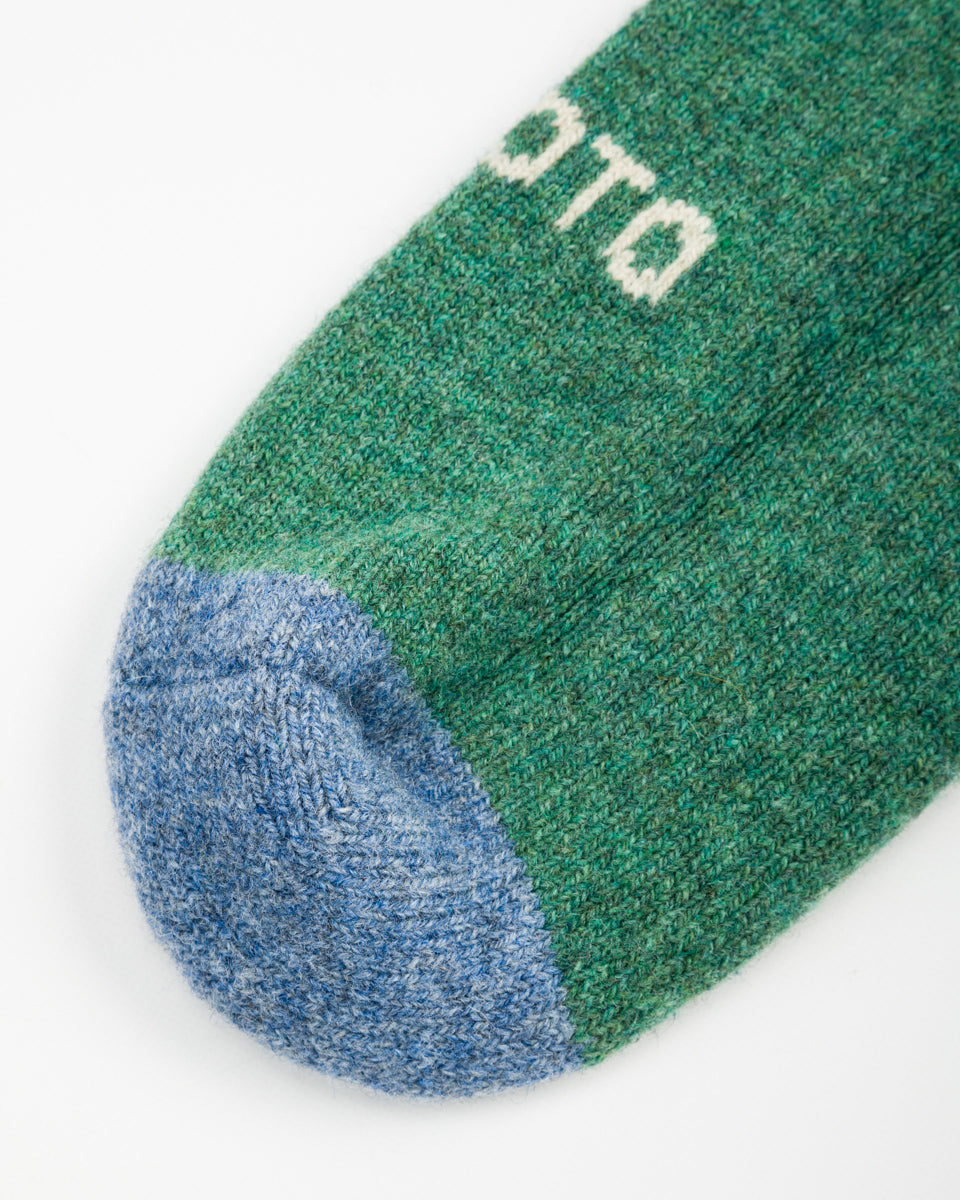 RoToTo Merino Lambswool High Socks - Green - Standard & Strange