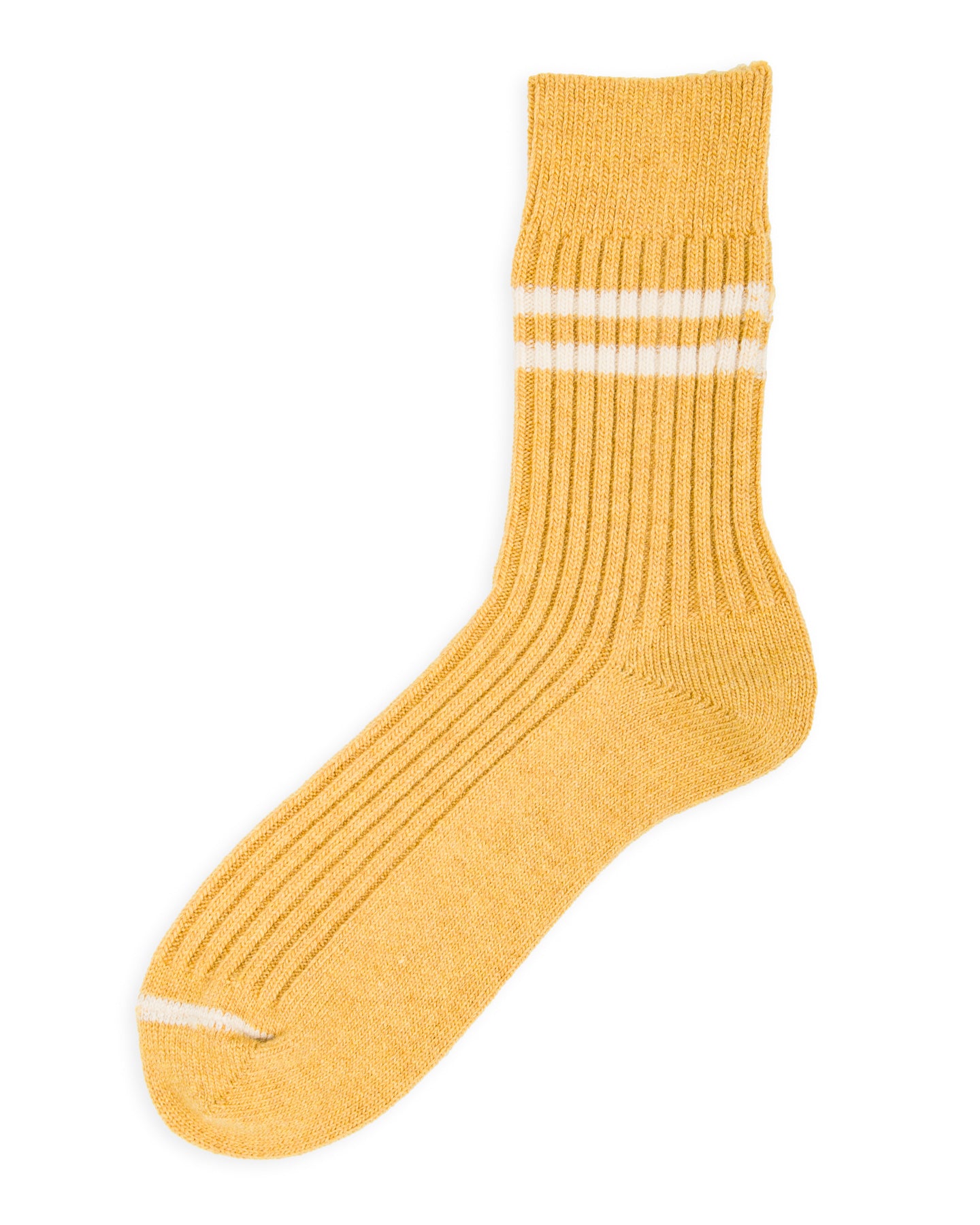 RoToTo Merino Lambswool Stripe Sock - Yellow - Standard & Strange