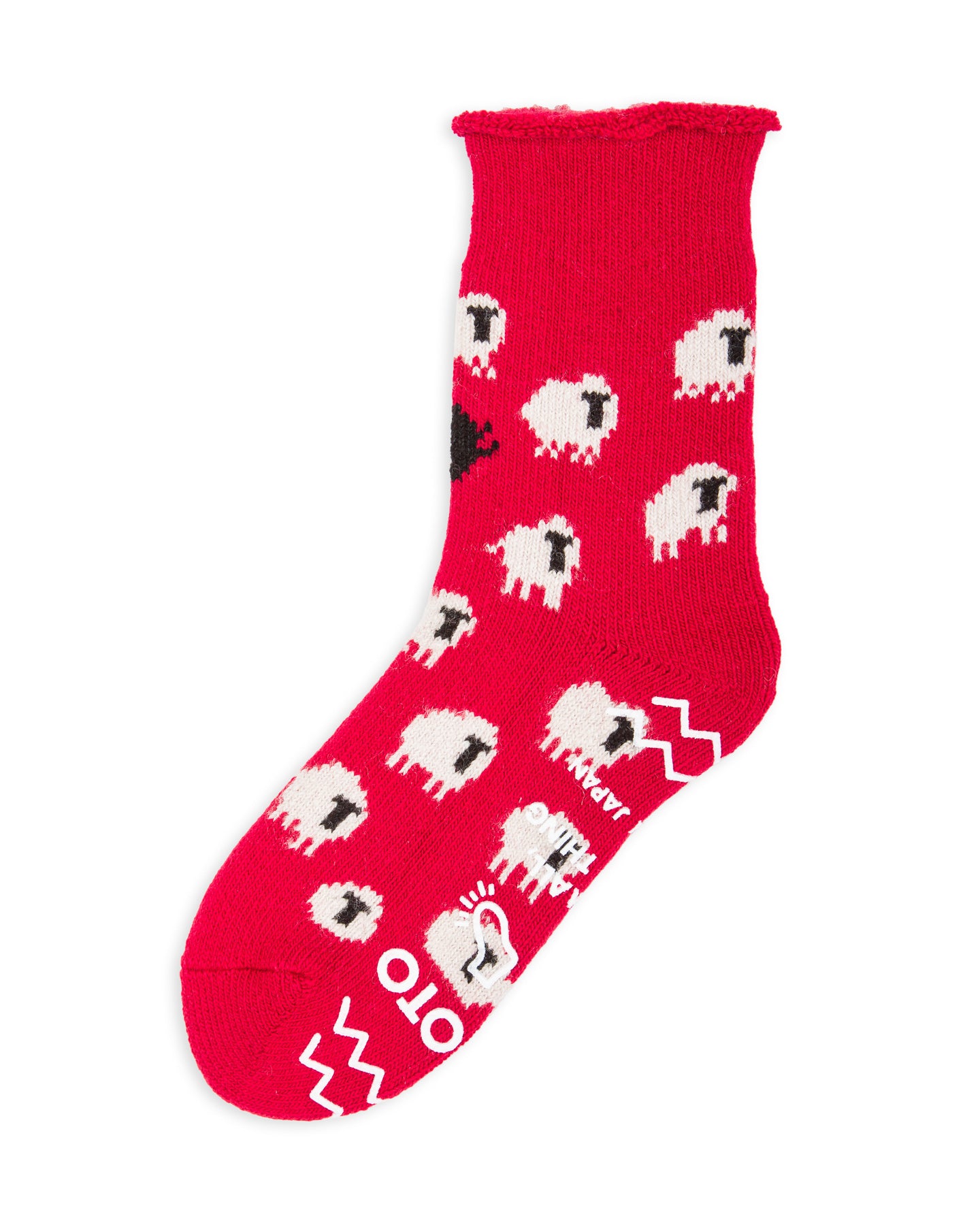RoToTo Pile Room Socks "Sheep" - Red - Standard & Strange