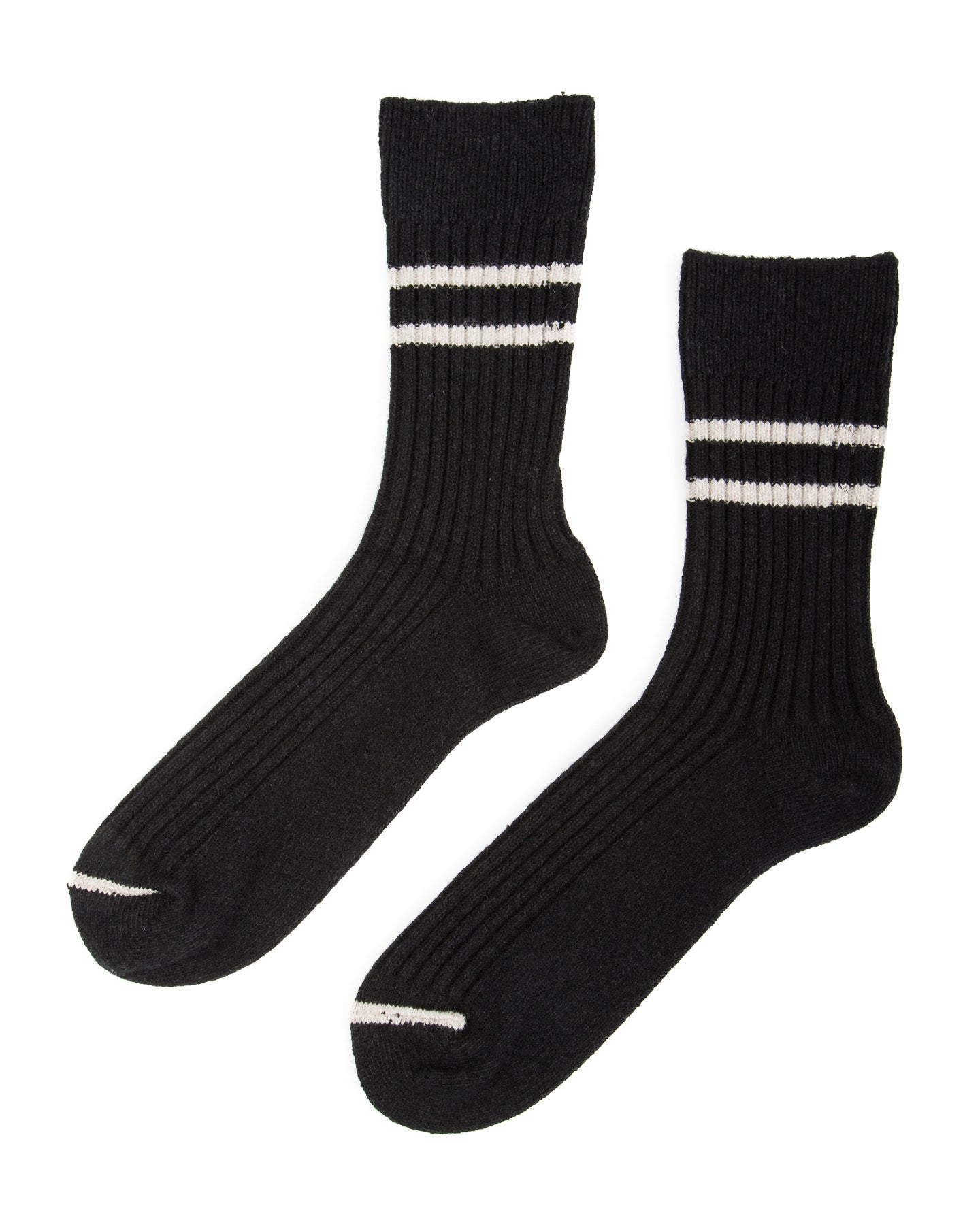 RoToTo Recycled Cotton/Wool Daily 3-pack Socks - Black/Gray - Standard & Strange