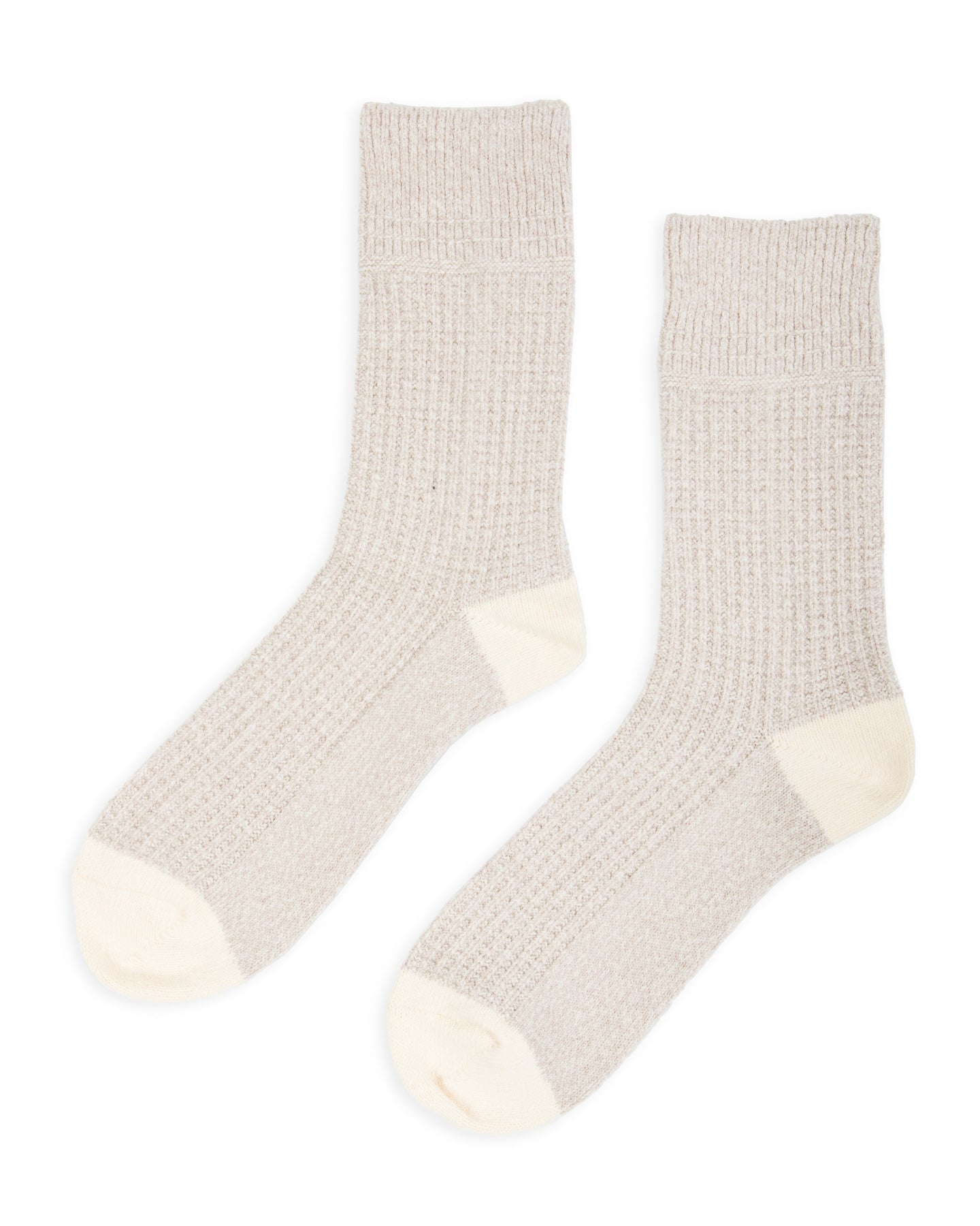 RoToTo Recycled Cotton/Wool Daily 3-pack Socks - Gray/Off White - Standard & Strange