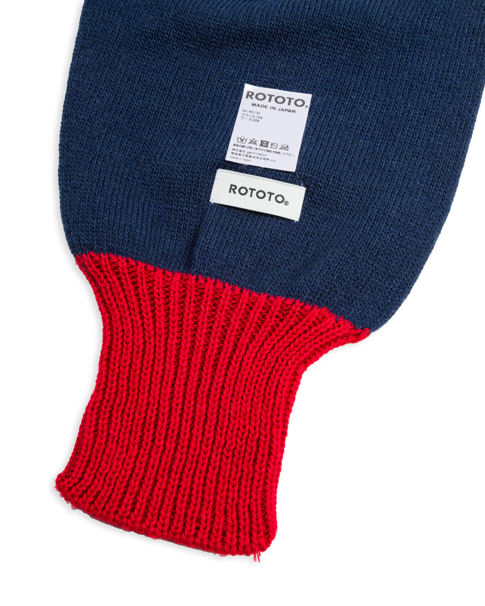 RoToTo Sweater Sleeve Scarf - Navy/Red - Standard & Strange