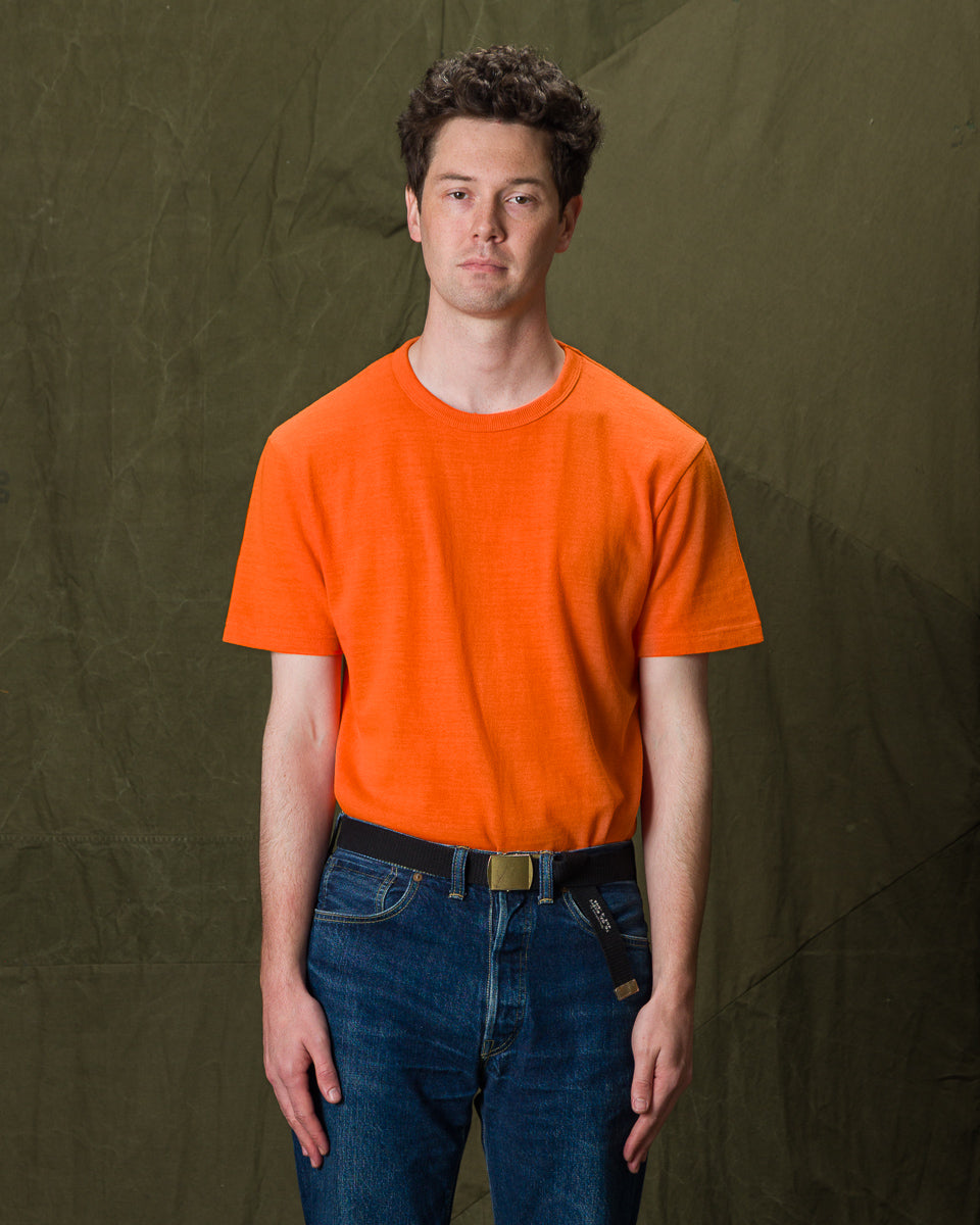 Standard & Strange Wakayama Special Loopwheel Tee - Satsuma Orange - Standard & Strange