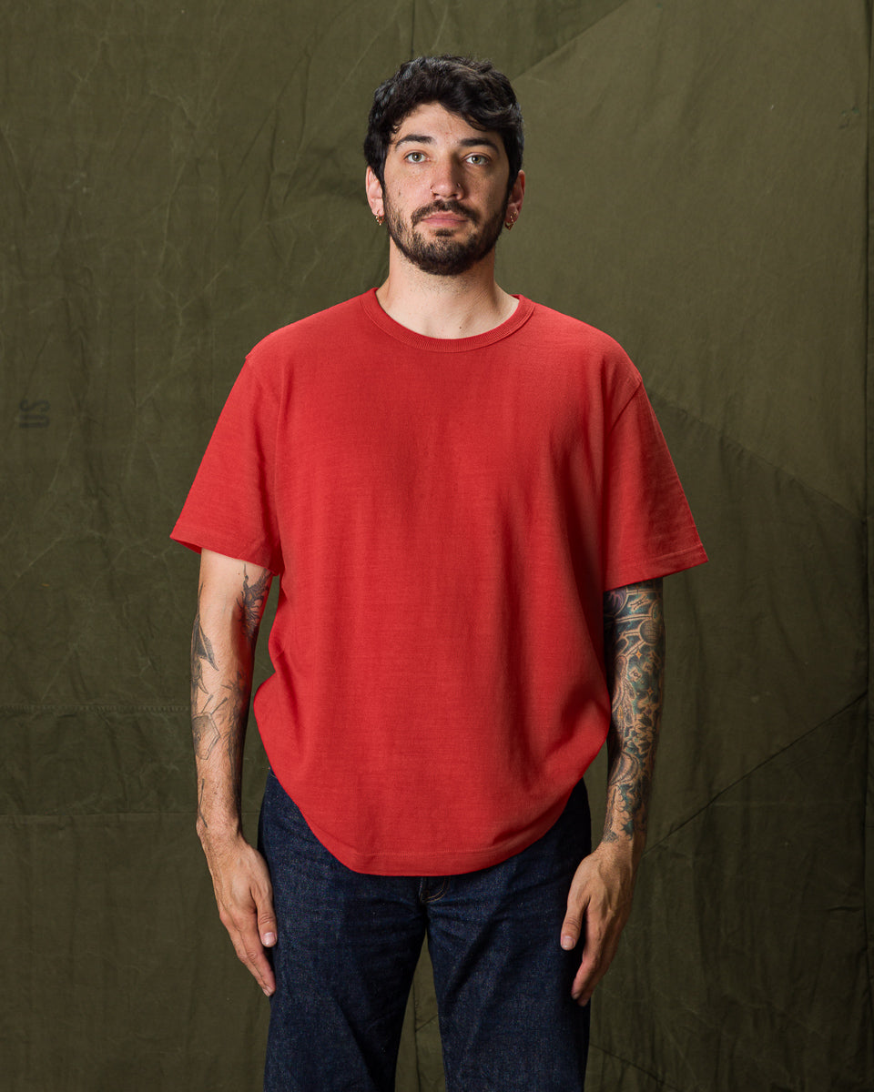 Standard & Strange Wakayama Special Loopwheel Tee - Tomato Red - Standard & Strange