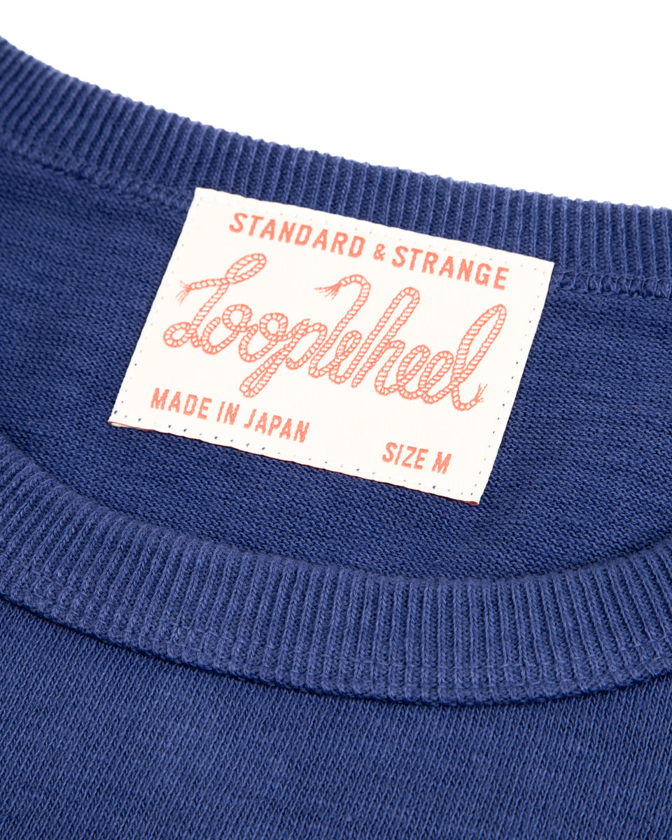 Standard & Strange Wakayama Special Loopwheel Tee - Cobalt Blue - Standard & Strange