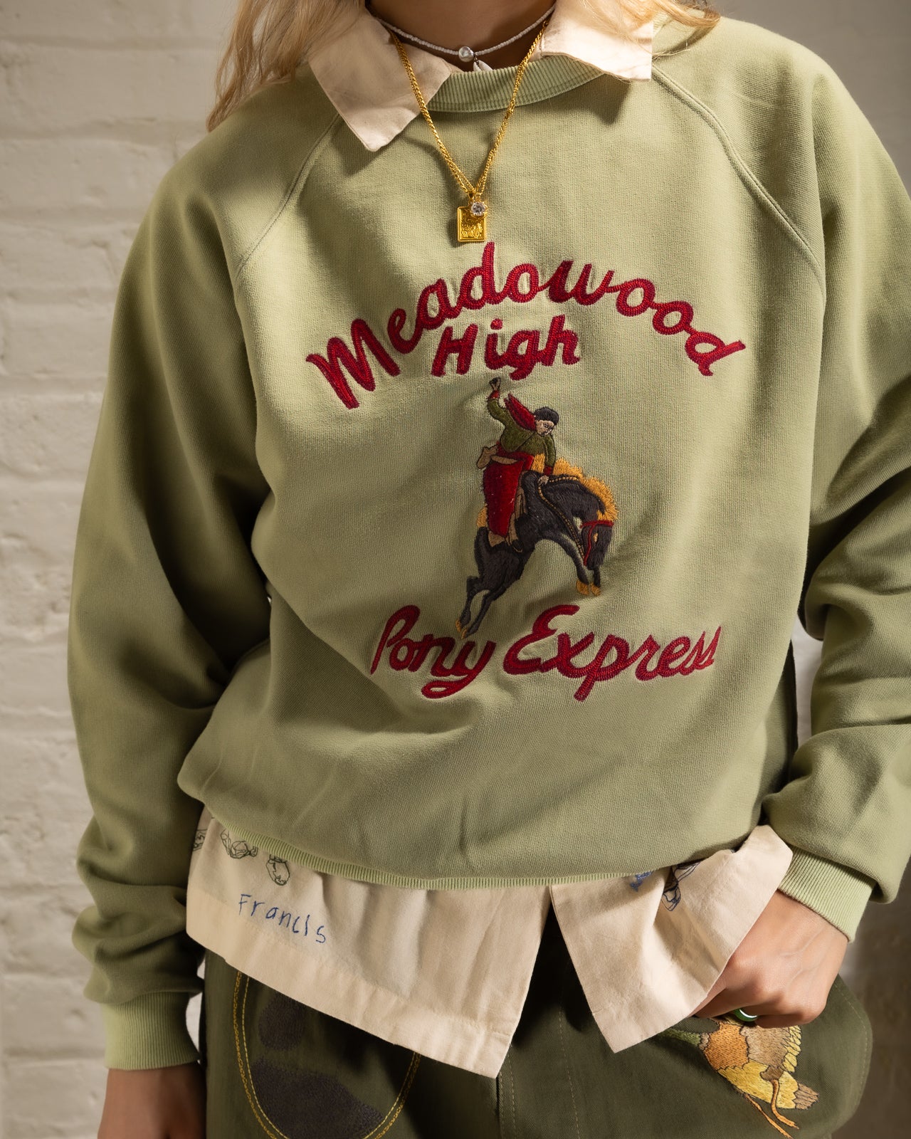 Samuel Zelig Meadowood Crewneck - Sage - Standard & Strange