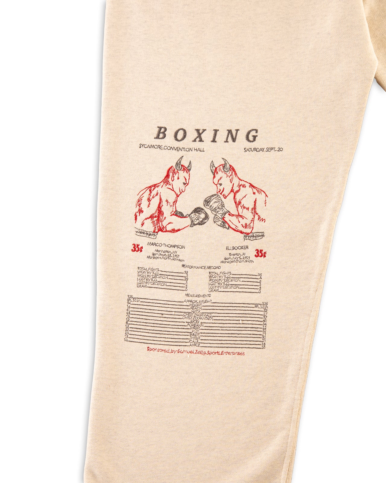 Samuel Zelig Boxing Sweatpant - Oatmeal Grey - Standard & Strange