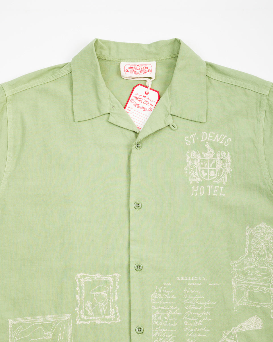 Samuel Zelig Hotel Camp Shirt - Mint Green - Standard & Strange