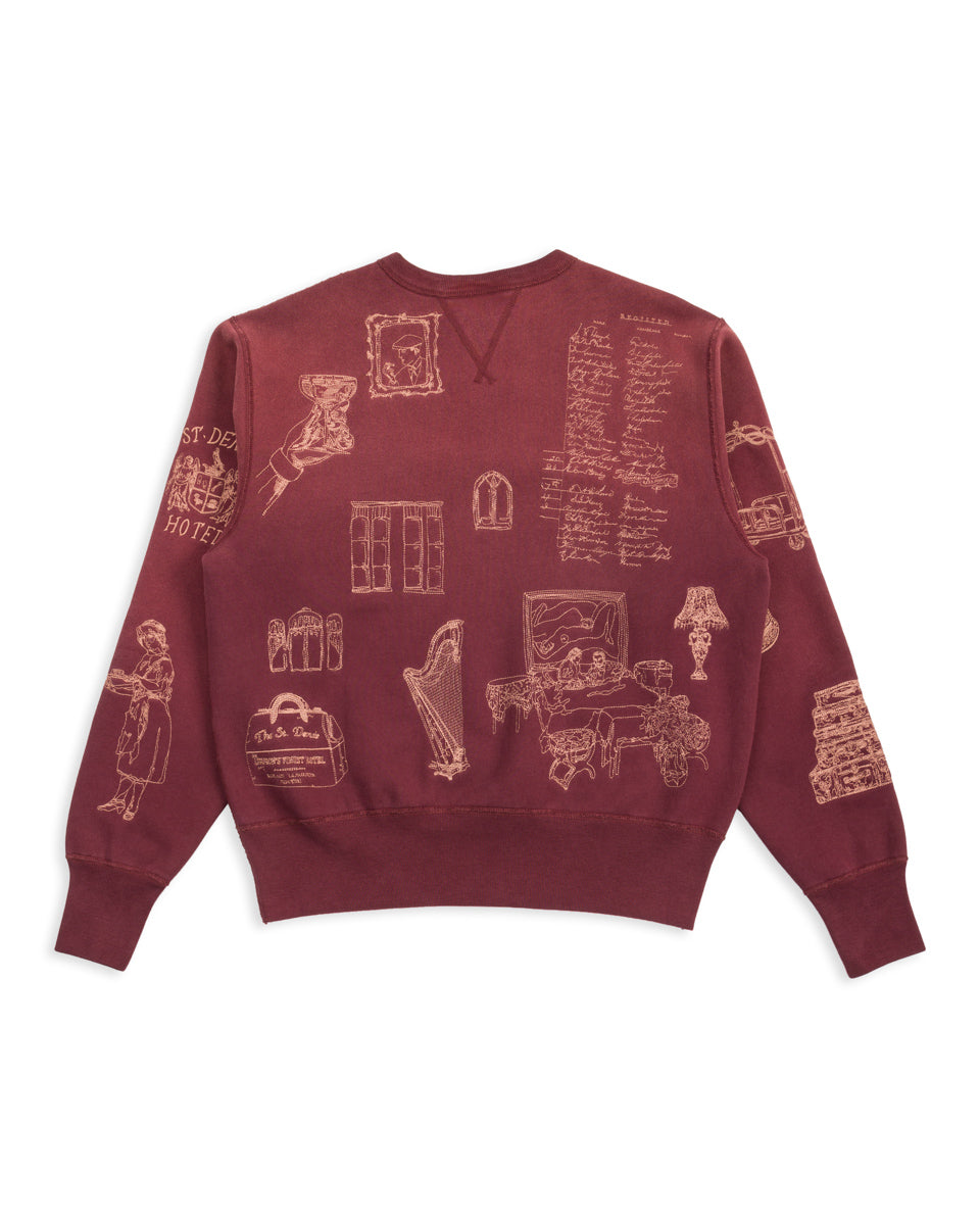 Samuel Zelig Hotel Crewneck - Burgundy - Standard & Strange