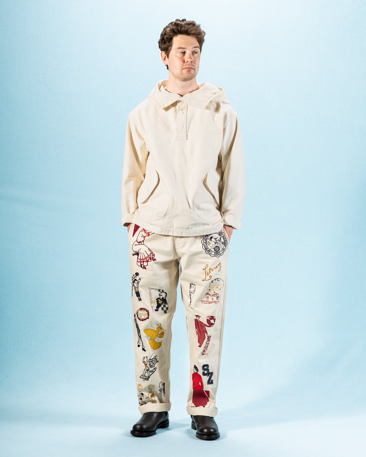 Samuel Zelig Varsity Pant - Ecru - Standard & Strange