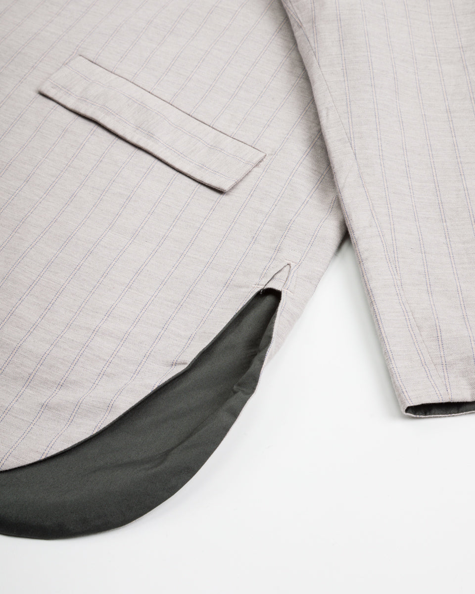 Senui Cover Shirt - Grey Beige Poplin - Standard & Strange