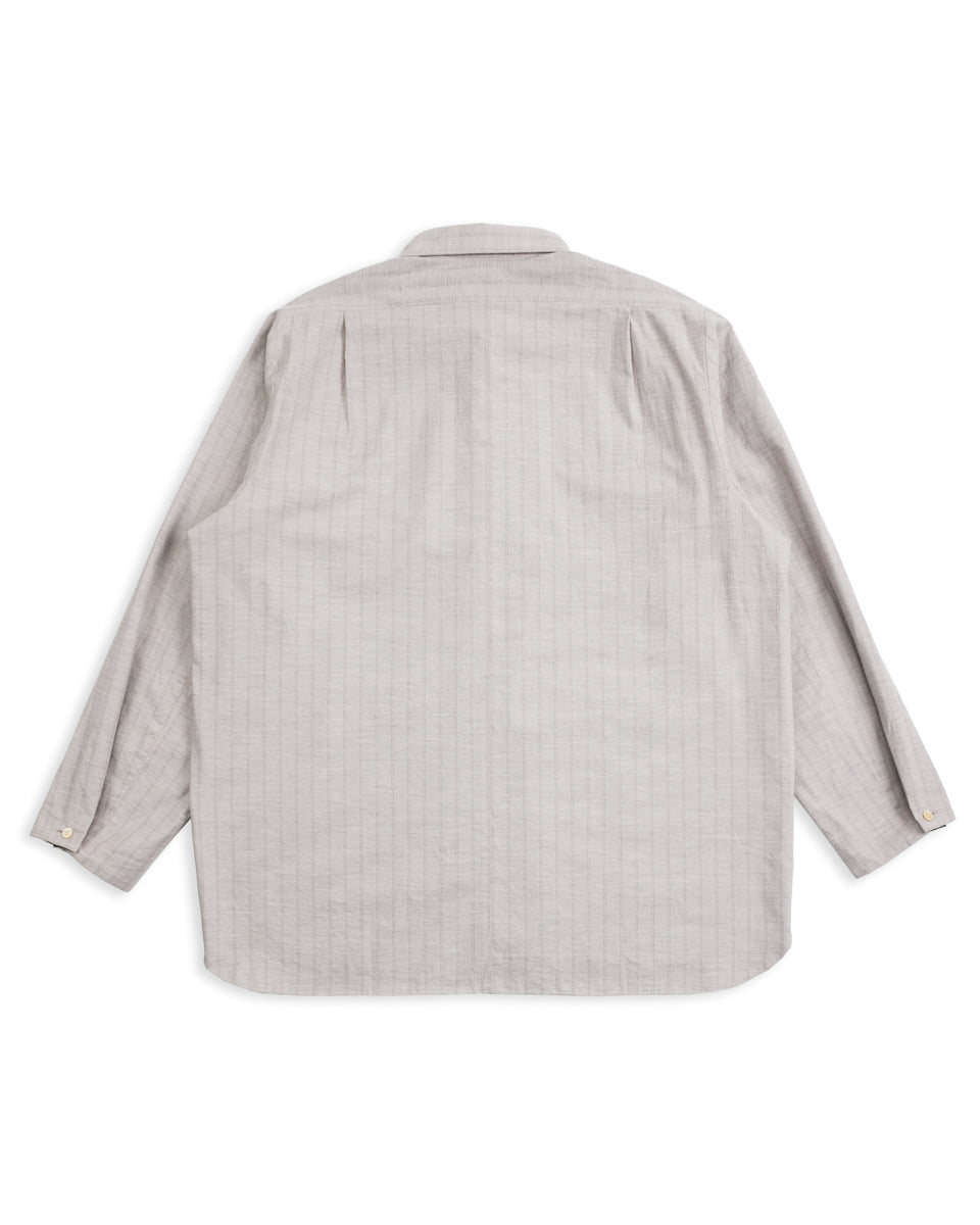 Senui Cover Shirt - Grey Beige Poplin - Standard & Strange