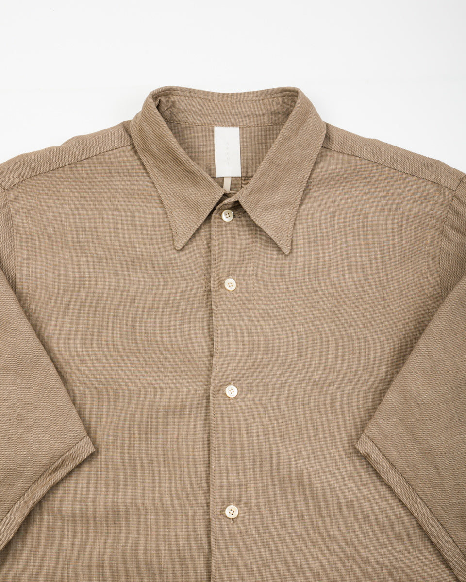 Senui Inside Pockets Shirt - Russet Italian Mixed Woven Cloth - Standard & Strange