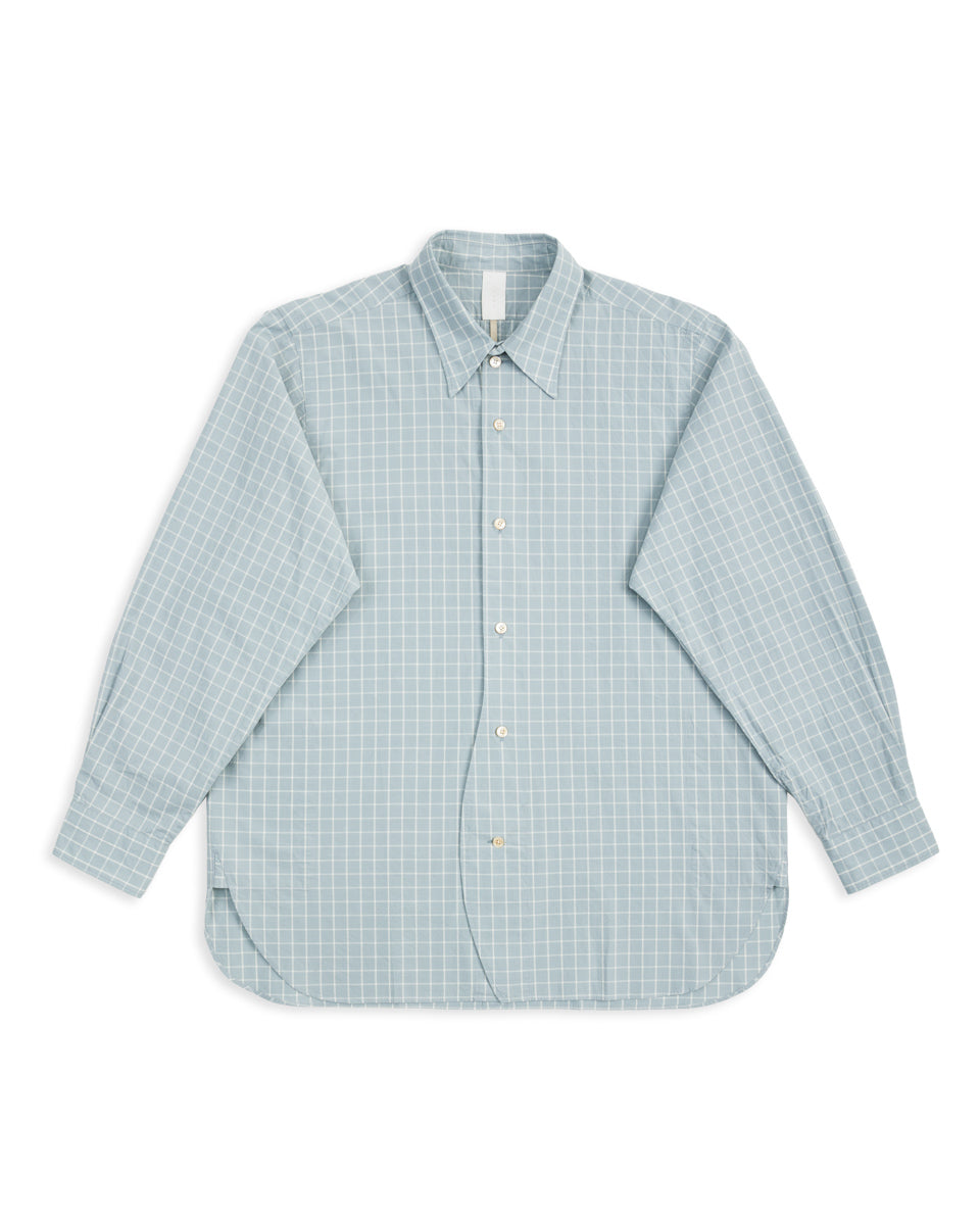 Senui OG Typewriter Check Shirt - Ice Blue - Standard & Strange