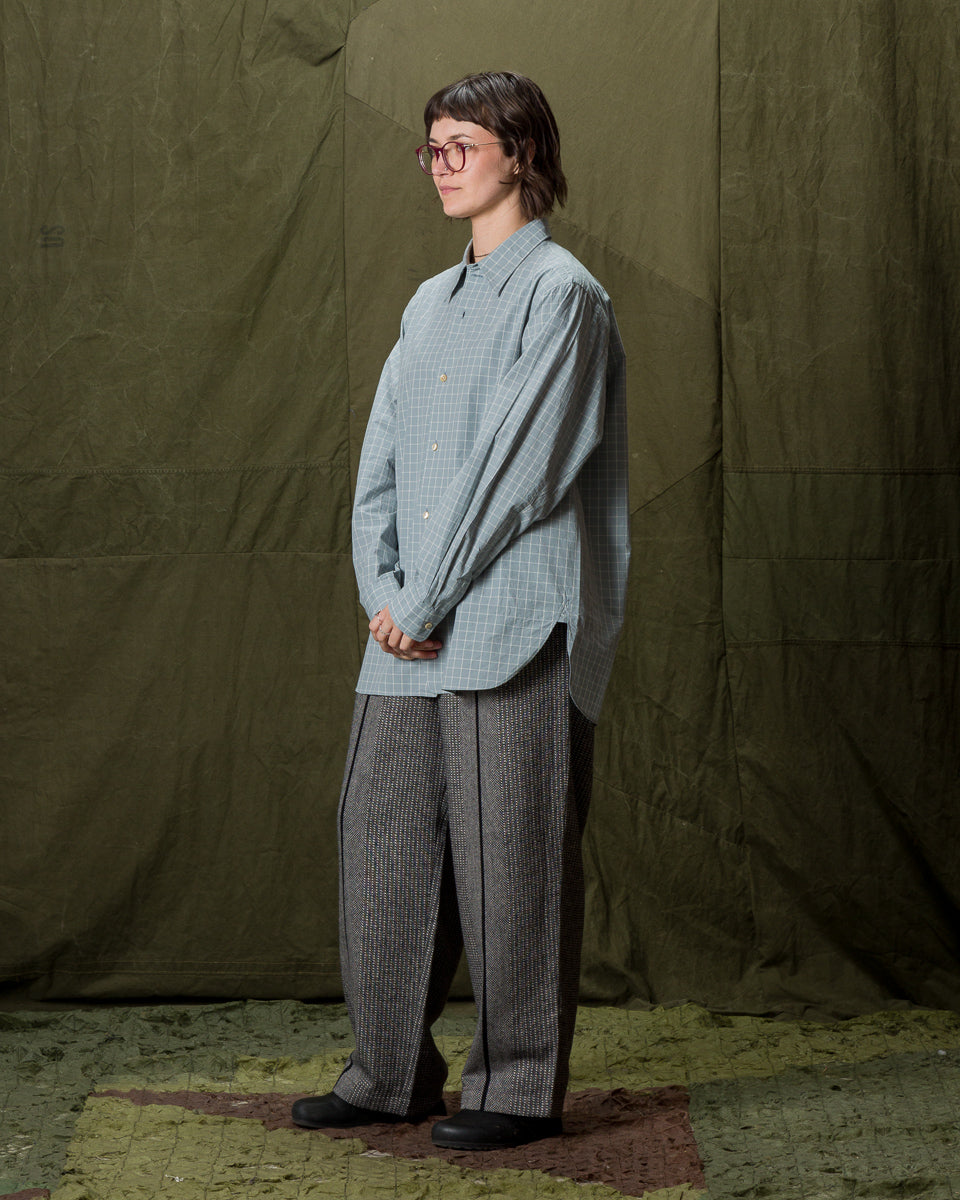 Senui OG Typewriter Check Shirt - Ice Blue - Standard & Strange