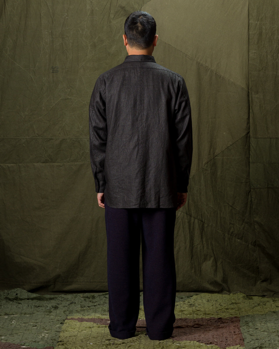 Senui Vintage Japanese Linen Shirt - Dark Grey - Standard & Strange