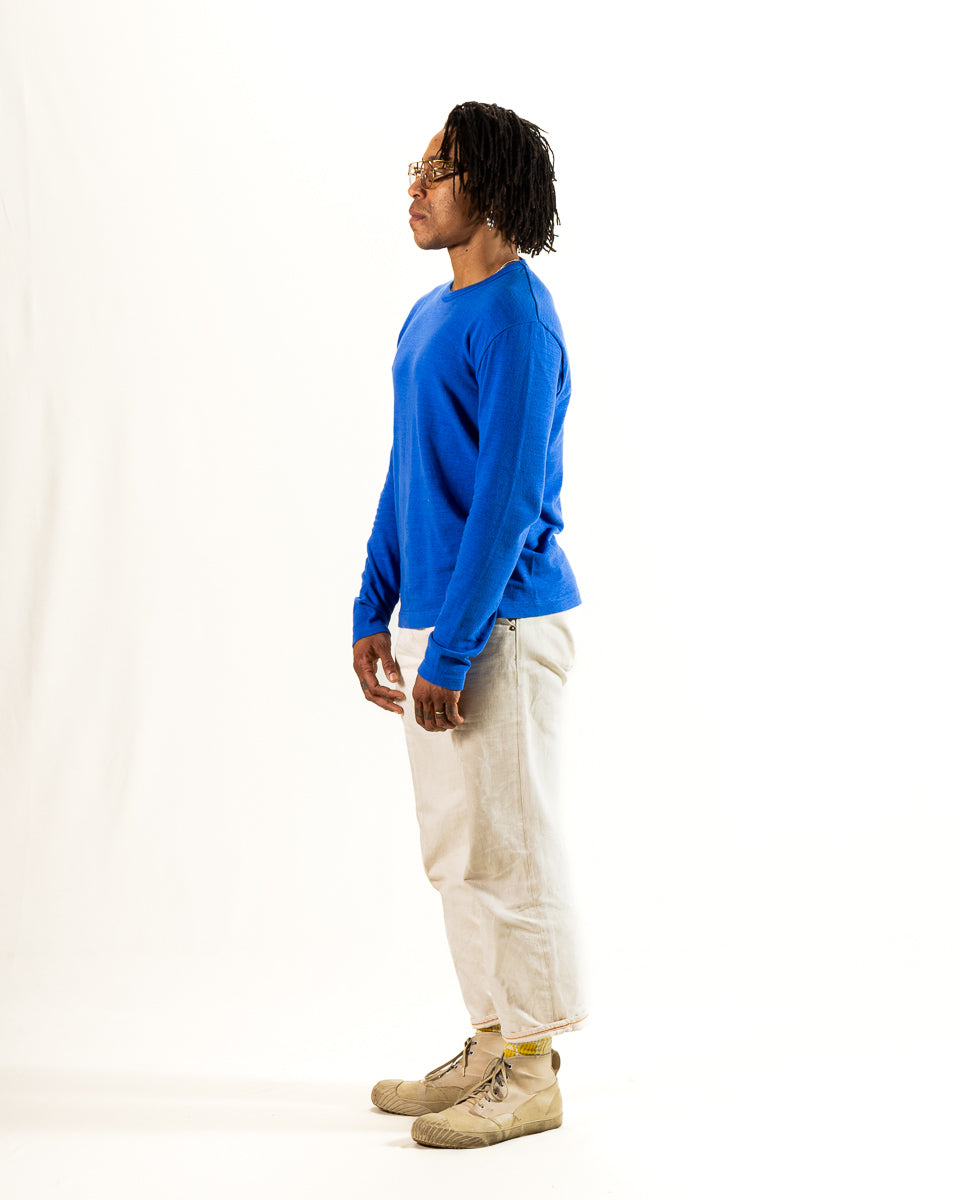 Standard & Strange Wakayama Special Loopwheel L/S Tee - Klein Blue - Standard & Strange