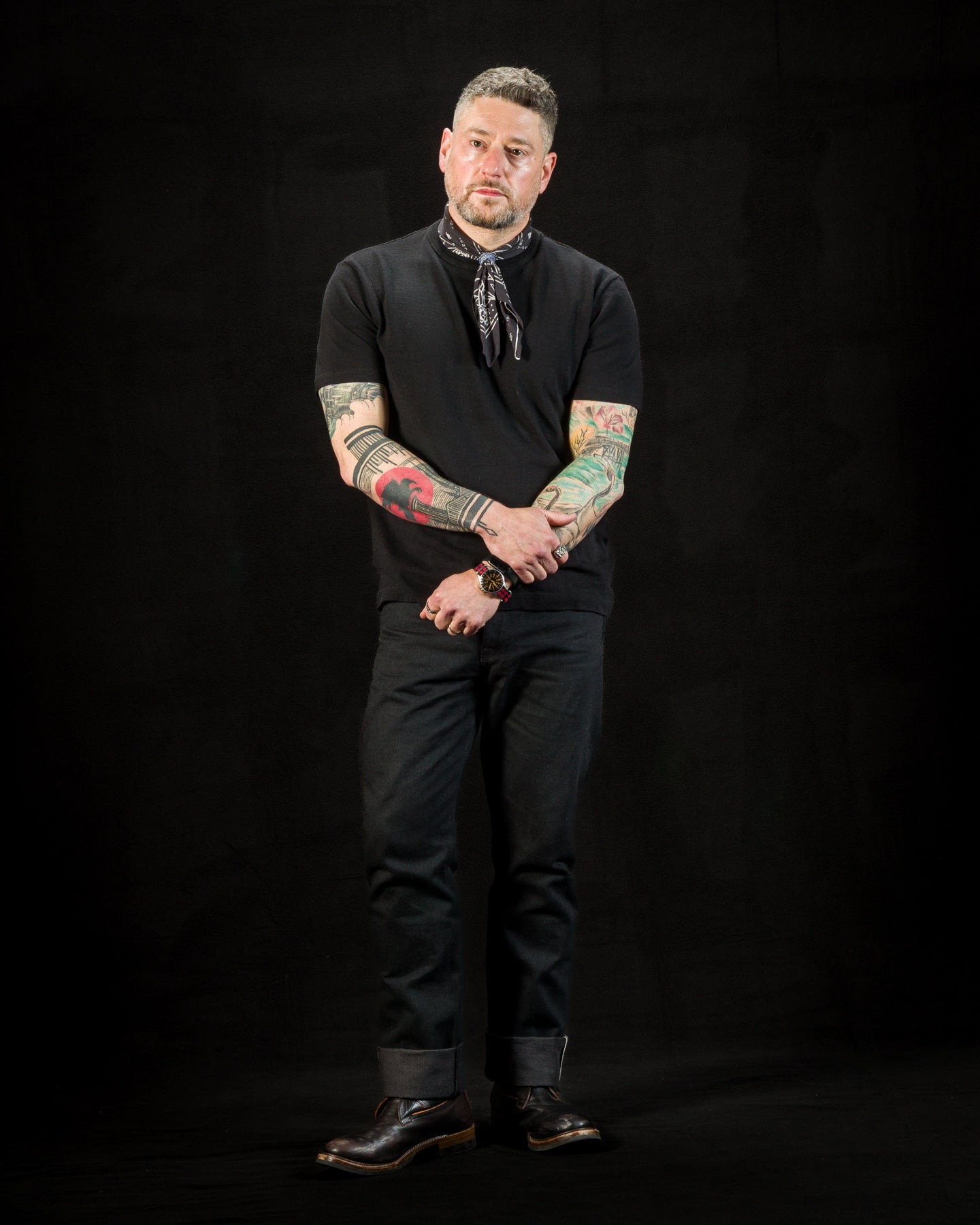 Standard & Strange Wakayama Special Loopwheel Tee - Black - Standard & Strange