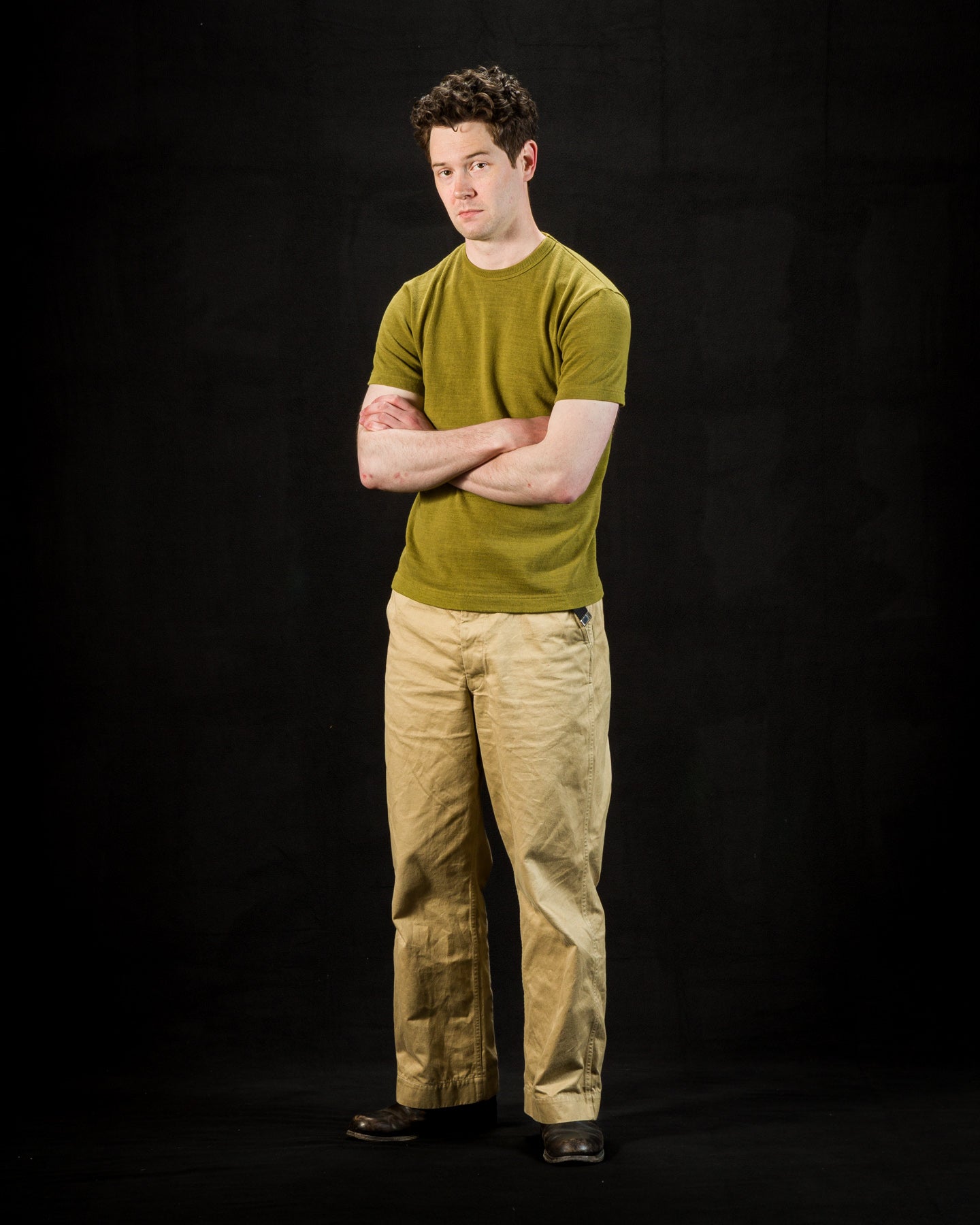 Standard & Strange Wakayama Special Loopwheel Tee - Martini Olive - Standard & Strange