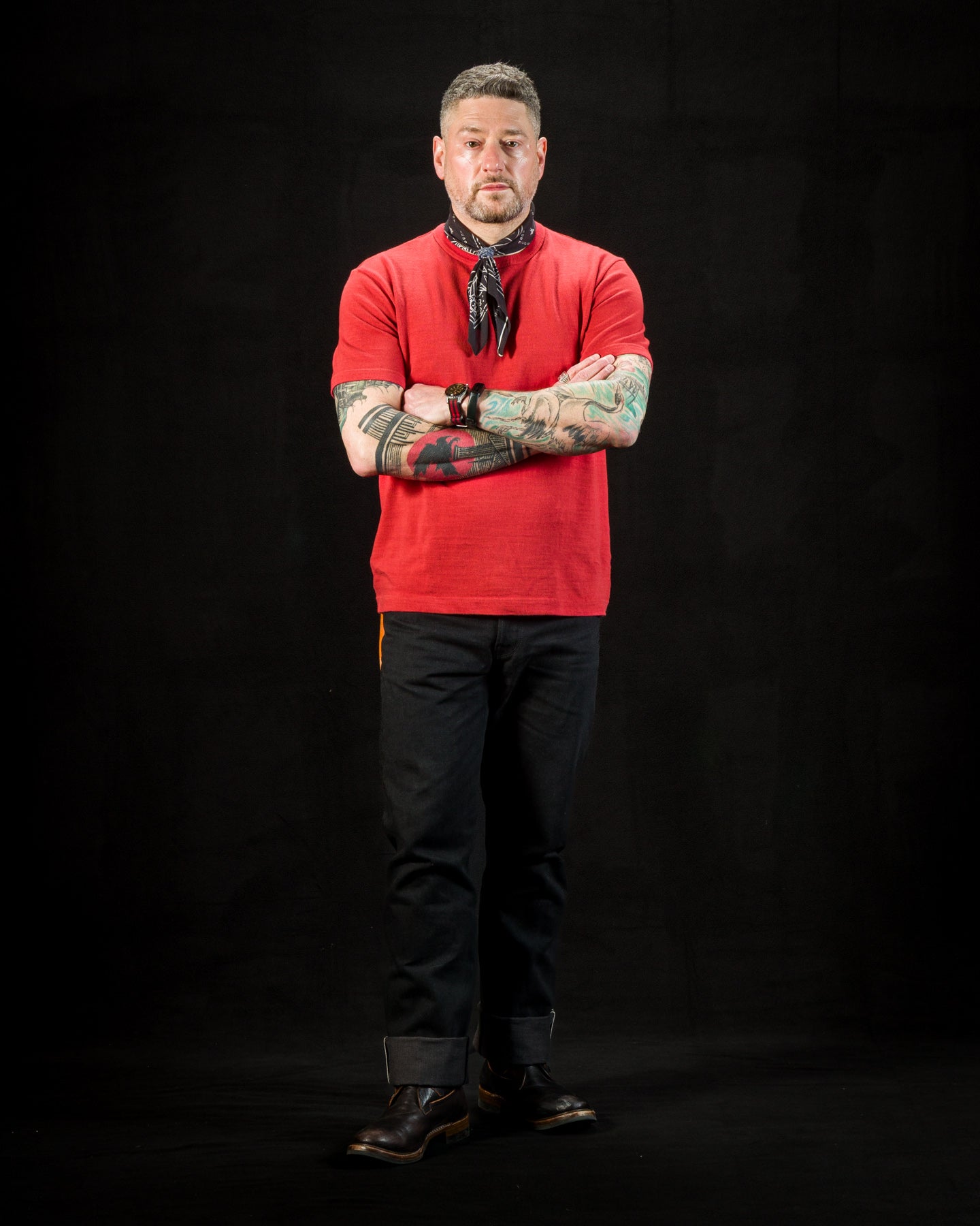 Standard & Strange Wakayama Special Loopwheel Tee - Tomato Red - Standard & Strange