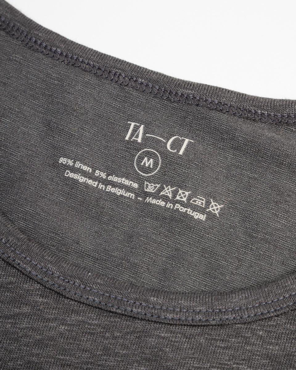 TA-CT Kern T-Shirt - Anthracite Linen Jersey - Standard & Strange