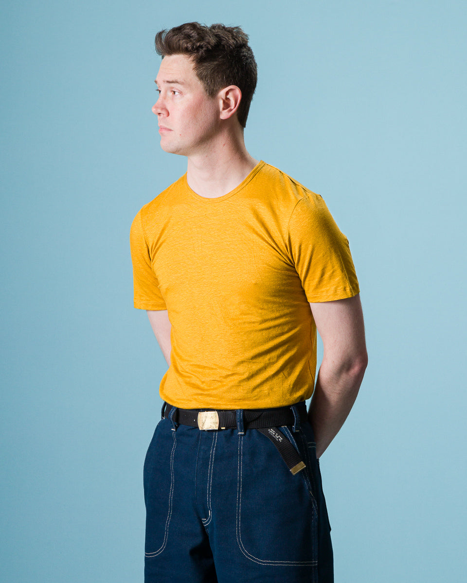 TA-CT Kern T-Shirt - Saffron Linen Jersey - Standard & Strange