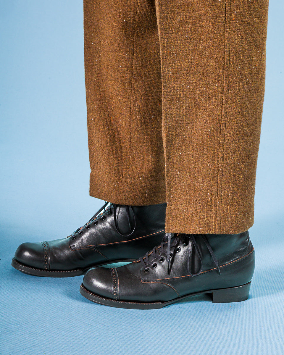 The 2 Monkeys Boots Vaudeville Boot - Black Shinki Horsehide - Standard & Strange